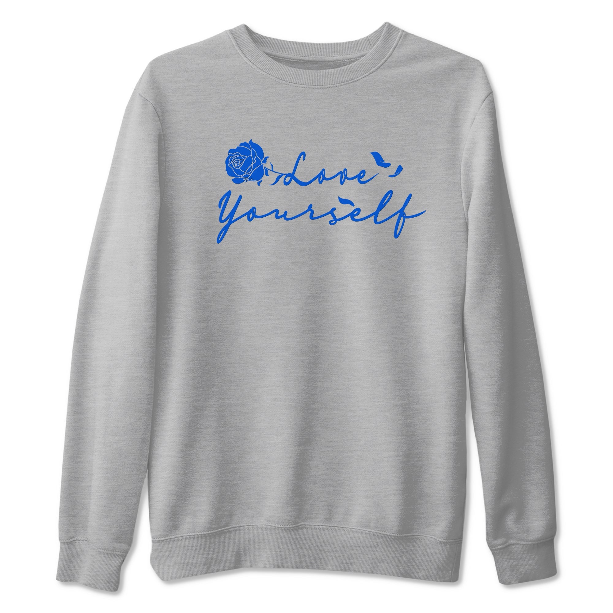 Yeezy Slide Azure shirts to match jordans Love Yourself sneaker match tees Yeezy Slide Azure Drip Gear Zone streetwear brand Heather Grey 2 unisex cotton tee