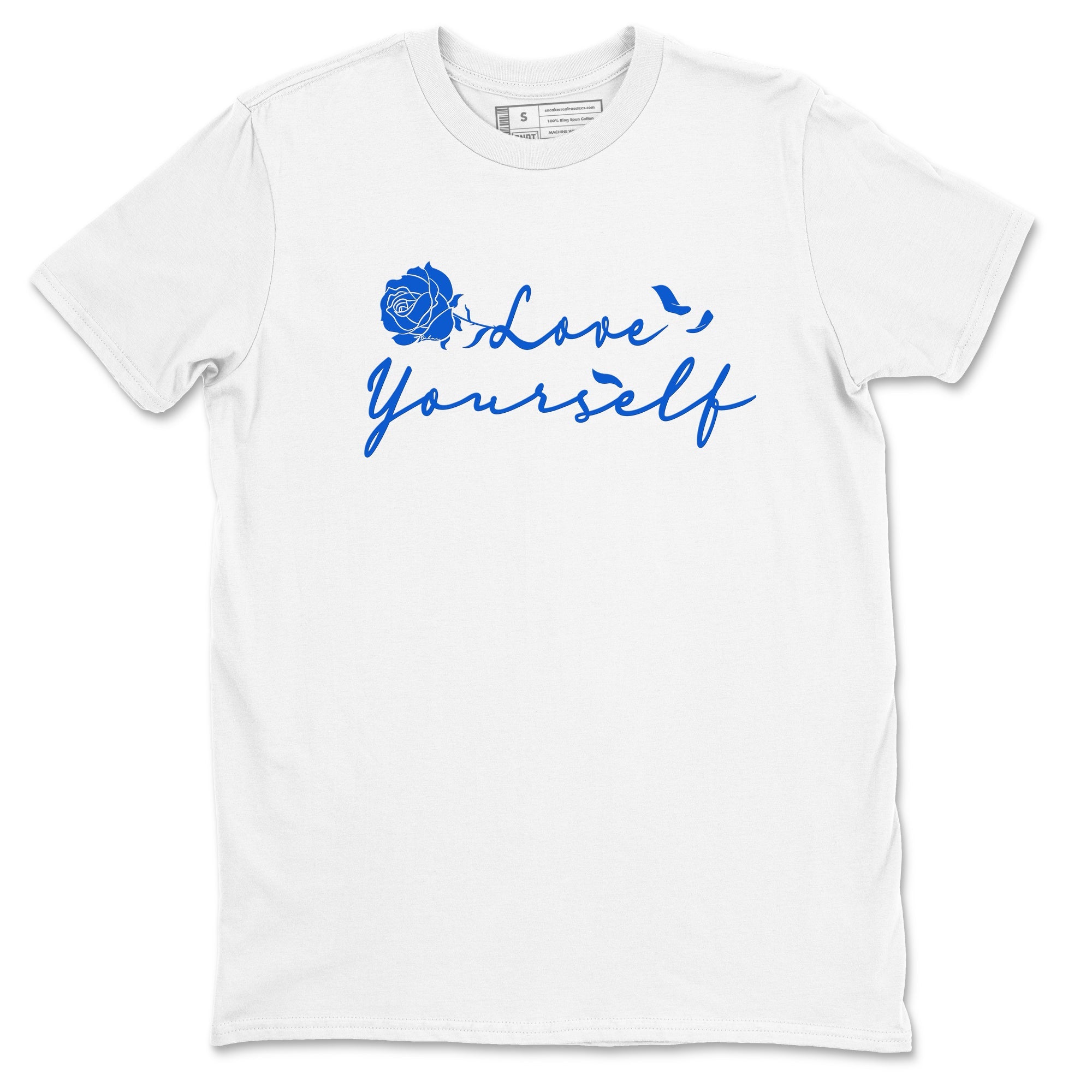 Yeezy Slide Azure shirts to match jordans Love Yourself sneaker match tees Yeezy Slide Azure Drip Gear Zone streetwear brand White 2 unisex cotton tee
