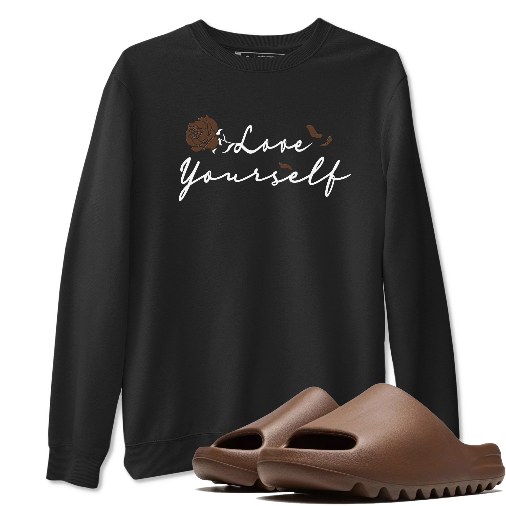 Yeezy Slide Flax shirts to match jordans Love Yourself sneaker match tees Yeezy Slide Flax Drip Gear Zone streetwear brand Black 1 unisex cotton tee