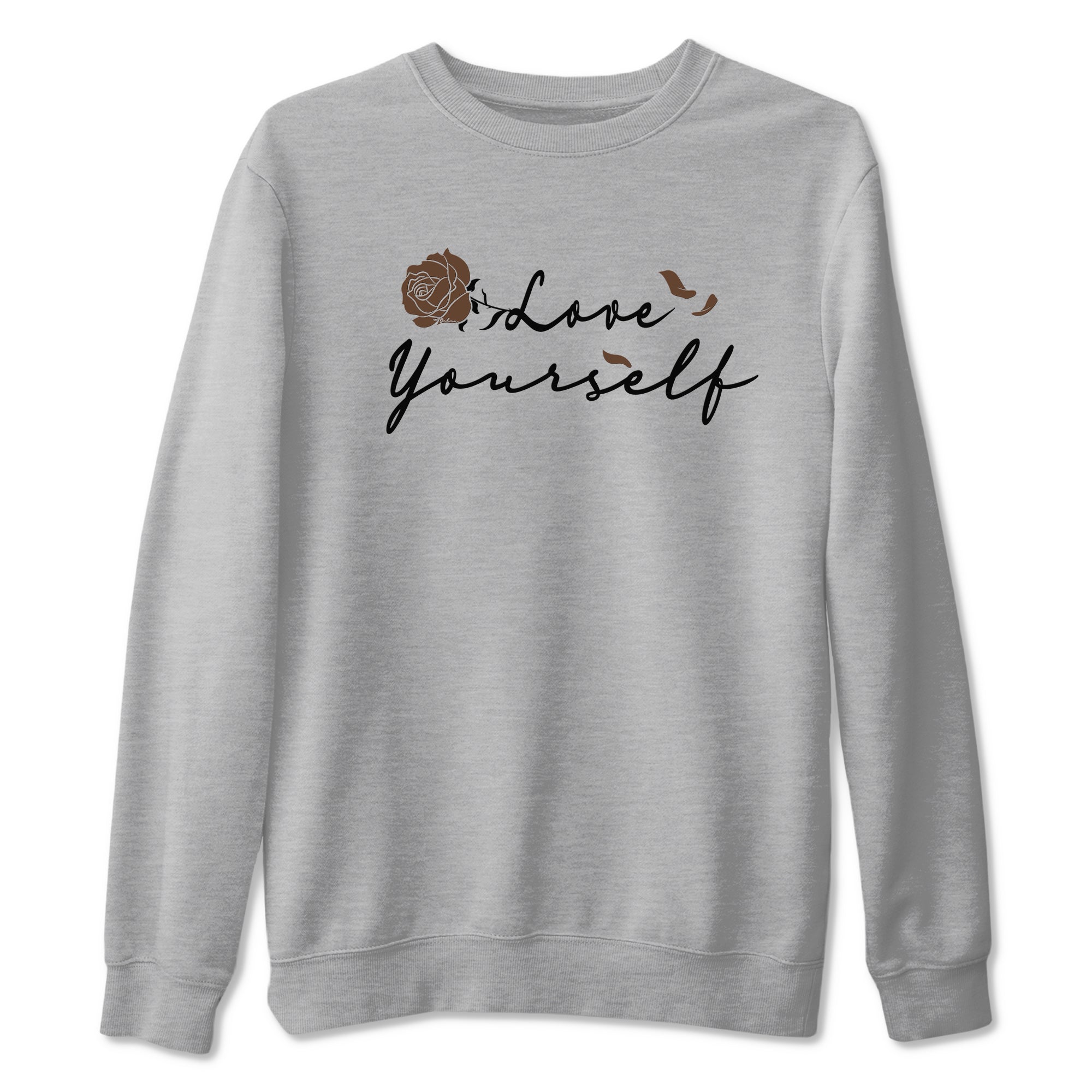 Yeezy Slide Flax shirts to match jordans Love Yourself sneaker match tees Yeezy Slide Flax Drip Gear Zone streetwear brand Heather Grey 2 unisex cotton tee