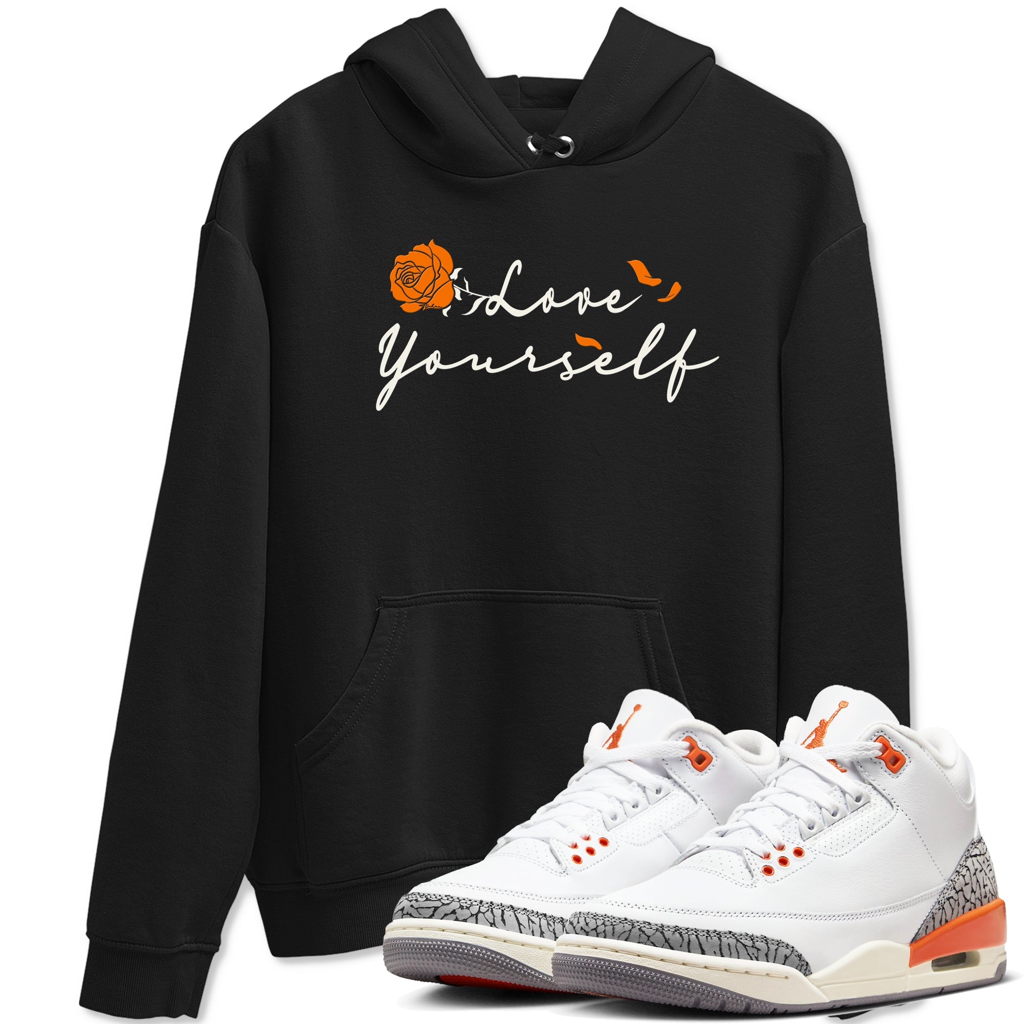 3s Georgia Peach shirt to match jordans Lover Yourself sneaker tees Air Jordan 3 Georgia Peach Drip Gear Zone unisex cotton Black 1 crew neck shirt