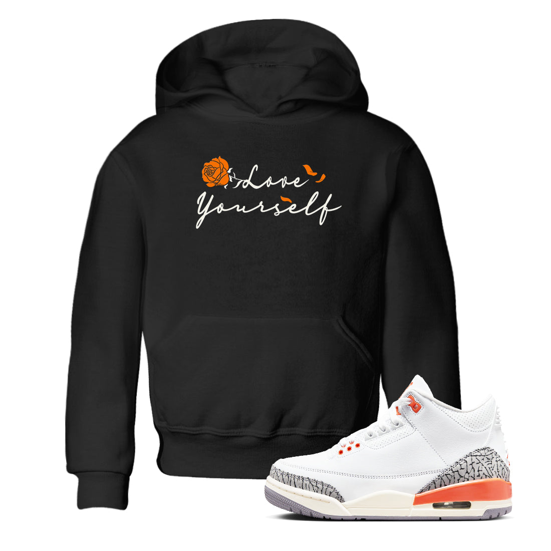 3s Georgia Peach shirt to match jordans Lover Yourself sneaker tees Air Jordan 3 Georgia Peach Drip Gear Zone baby toddler Black 1 cotton Shirt