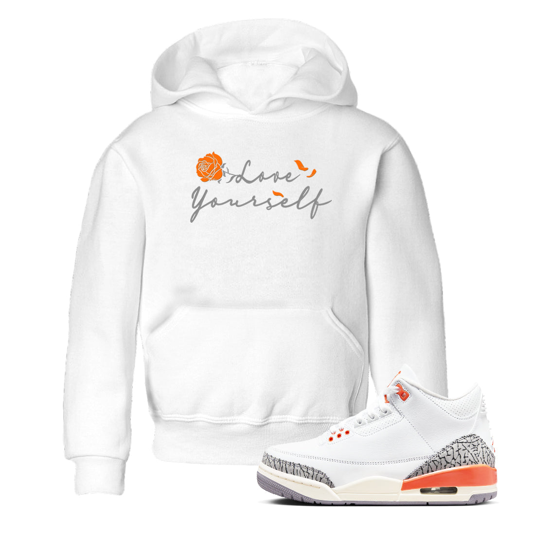 3s Georgia Peach shirt to match jordans Lover Yourself sneaker tees Air Jordan 3 Georgia Peach Drip Gear Zone baby toddler White 1 cotton Shirt