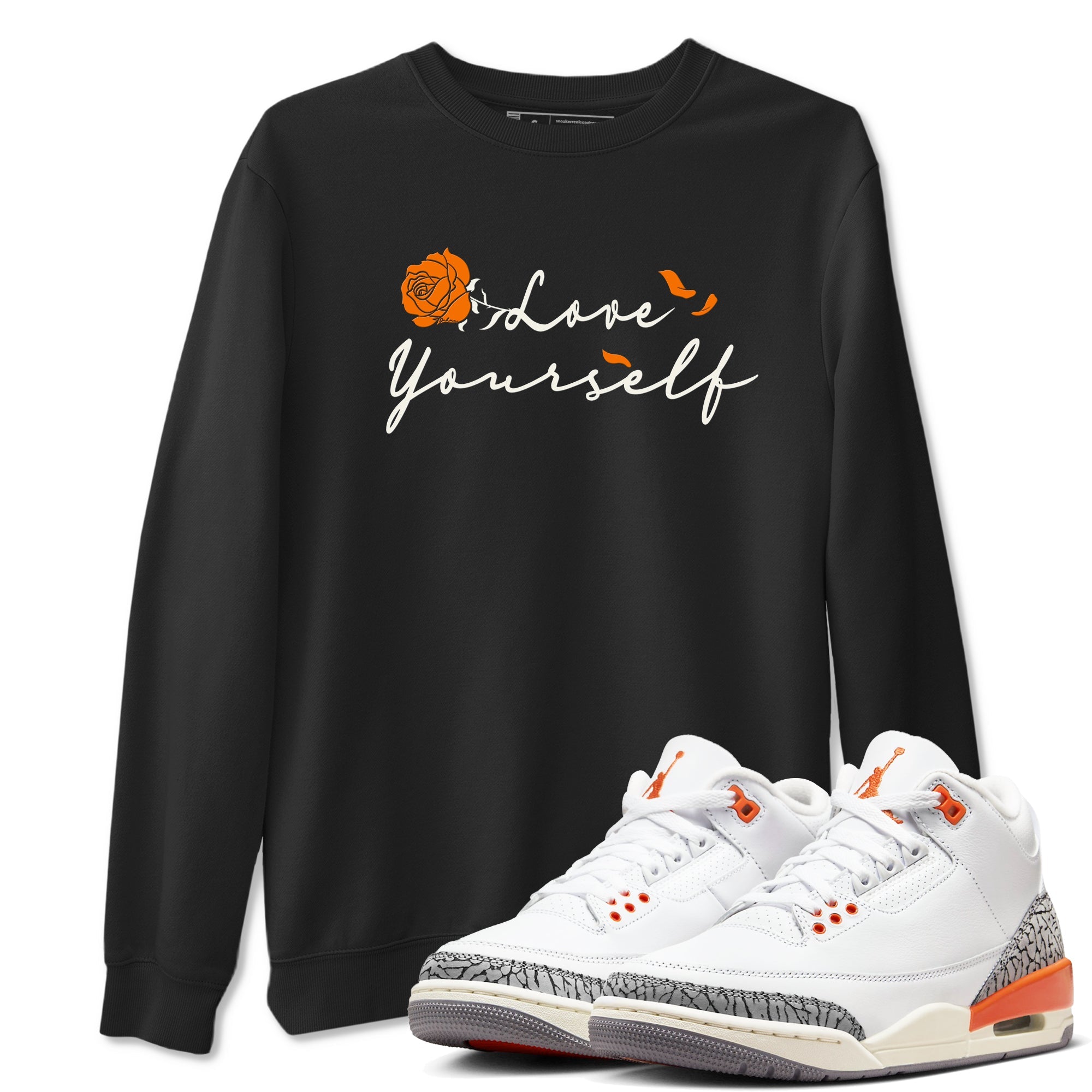 3s Georgia Peach shirt to match jordans Lover Yourself sneaker tees Air Jordan 3 Georgia Peach Drip Gear Zone unisex cotton Black 1 crew neck shirt