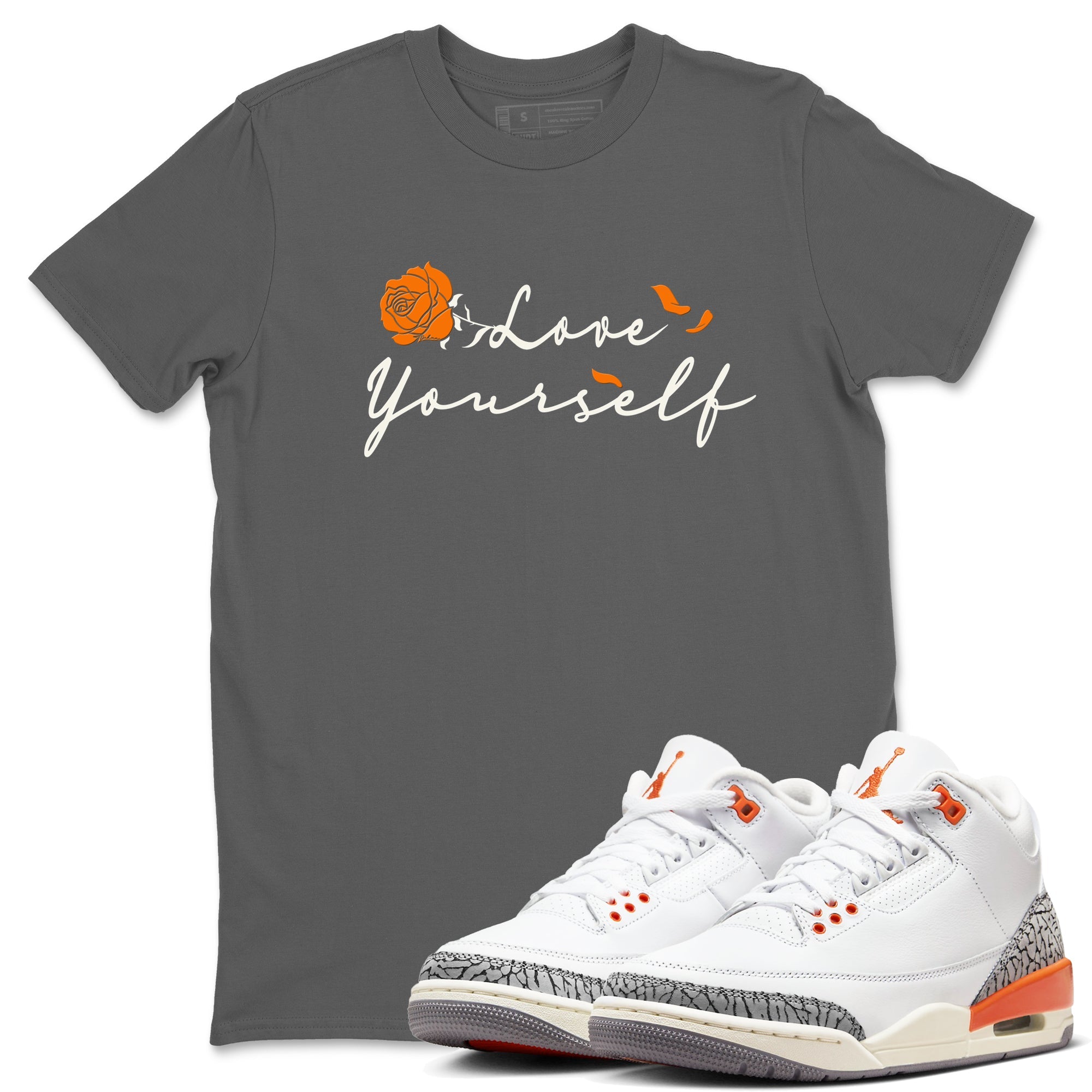 3s Georgia Peach shirt to match jordans Lover Yourself sneaker tees Air Jordan 3 Georgia Peach Drip Gear Zone unisex cotton Cool Grey 1 crew neck shirt