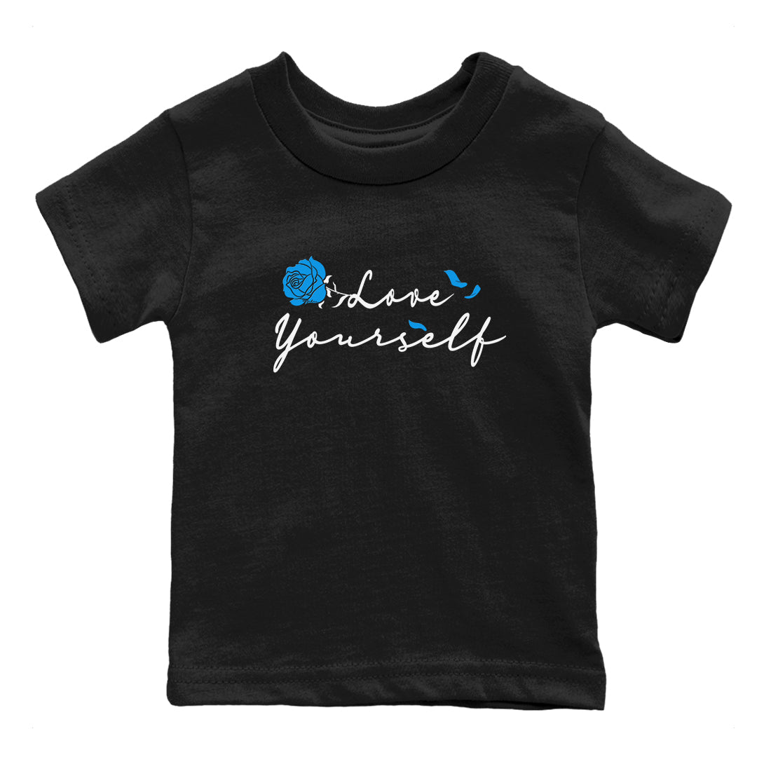 AJ 4 Military Blue shirt to match jordans Lover Yourself sneaker tees Air Jordan 4 Military Blue Drip Gear Zone baby toddler Black 2 cotton Shirt