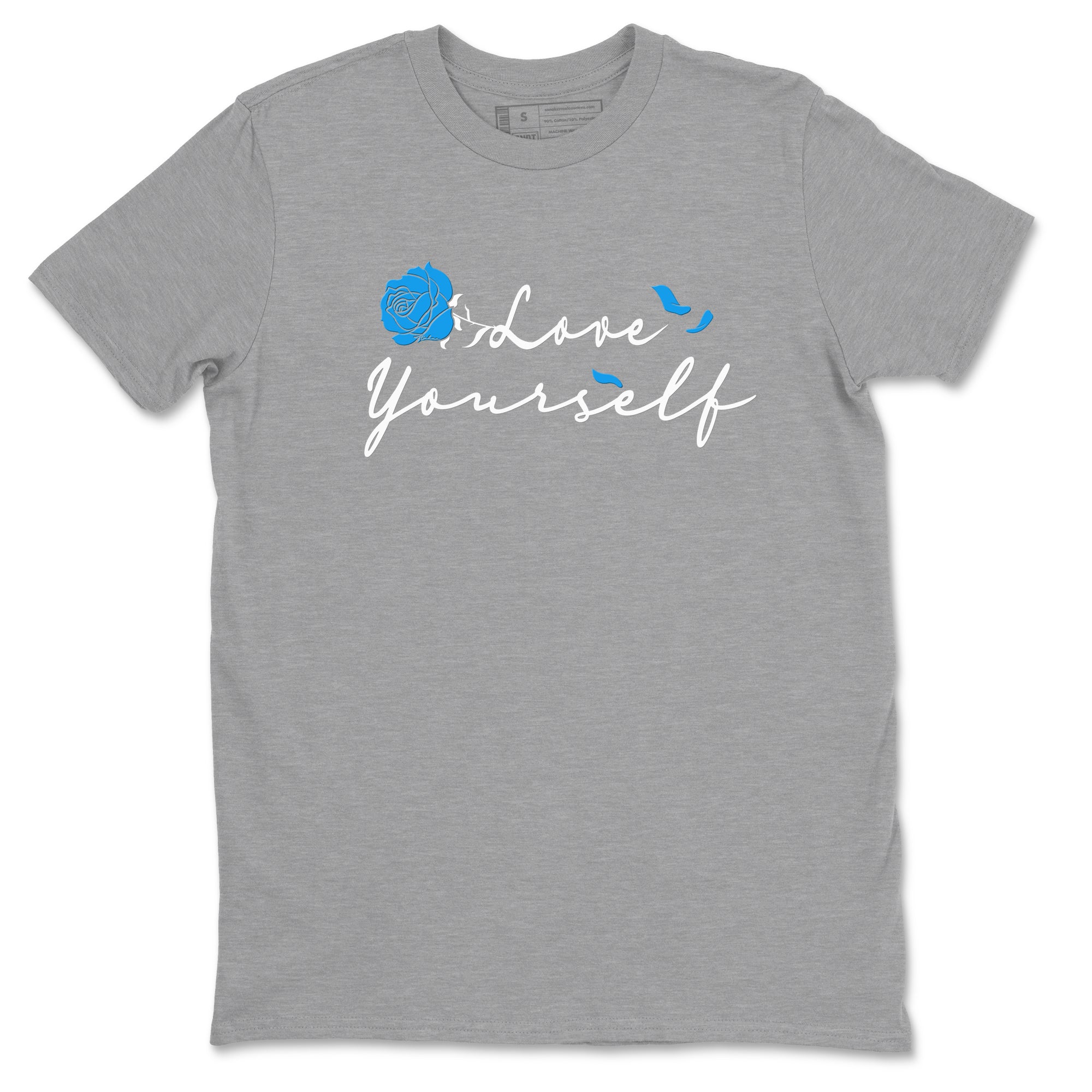AJ 4 Military Blue shirt to match jordans Lover Yourself sneaker tees Air Jordan 4 Military Blue Drip Gear Zone unisex cotton Heather Grey 2 crew neck shirt