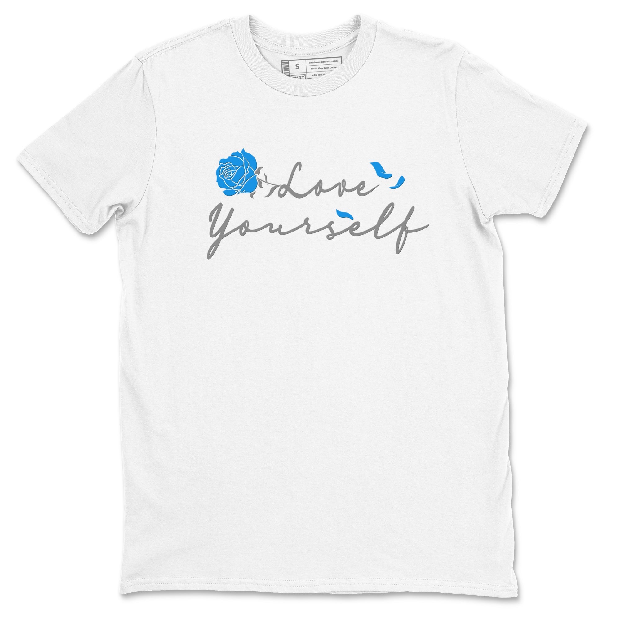 AJ 4 Military Blue shirt to match jordans Lover Yourself sneaker tees Air Jordan 4 Military Blue Drip Gear Zone unisex cotton White 2 crew neck shirt