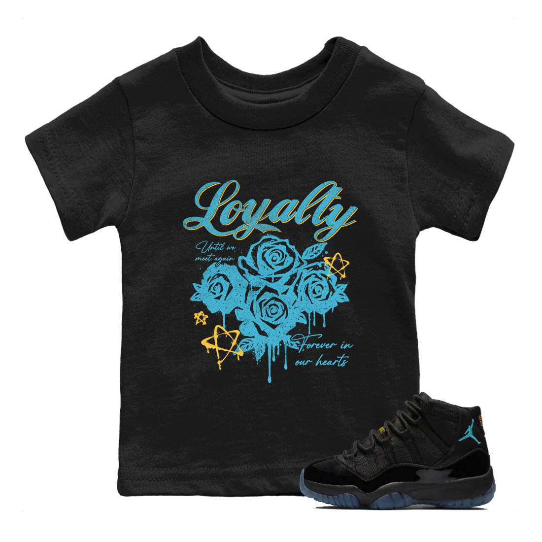 Sneaker Threads  Sneaker Tees To Match Air Jordan 11 Retro Gamma  Loyalty Youth Graphic Tee Black 1. Perfect for Jordan releases 2025 colorways.