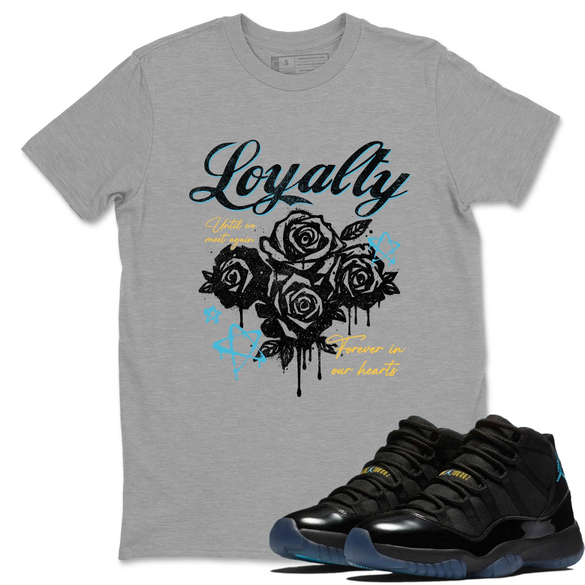 Sneaker Threads  Sneaker Tees To Match Air Jordan 11 Retro Gamma  Loyalty Graphic Tee Heather Grey 1. Perfect for Jordan releases 2025 colorways.