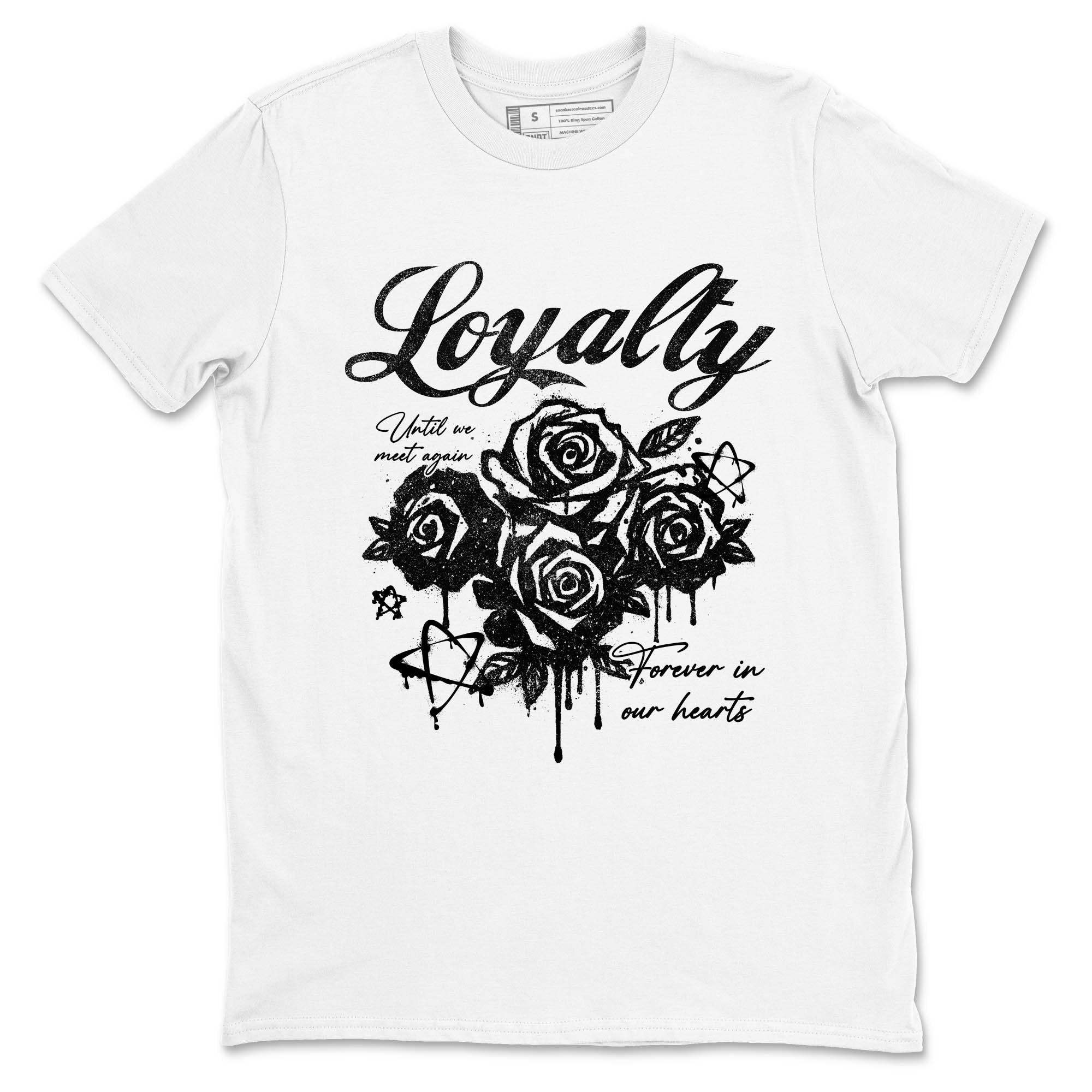 Sneaker Threads  Sneaker Tees To Match Air Jordan 4 Black Cat  Loyalty Graphic Tee White 2. Perfect for Jordan releases 2025 colorways.