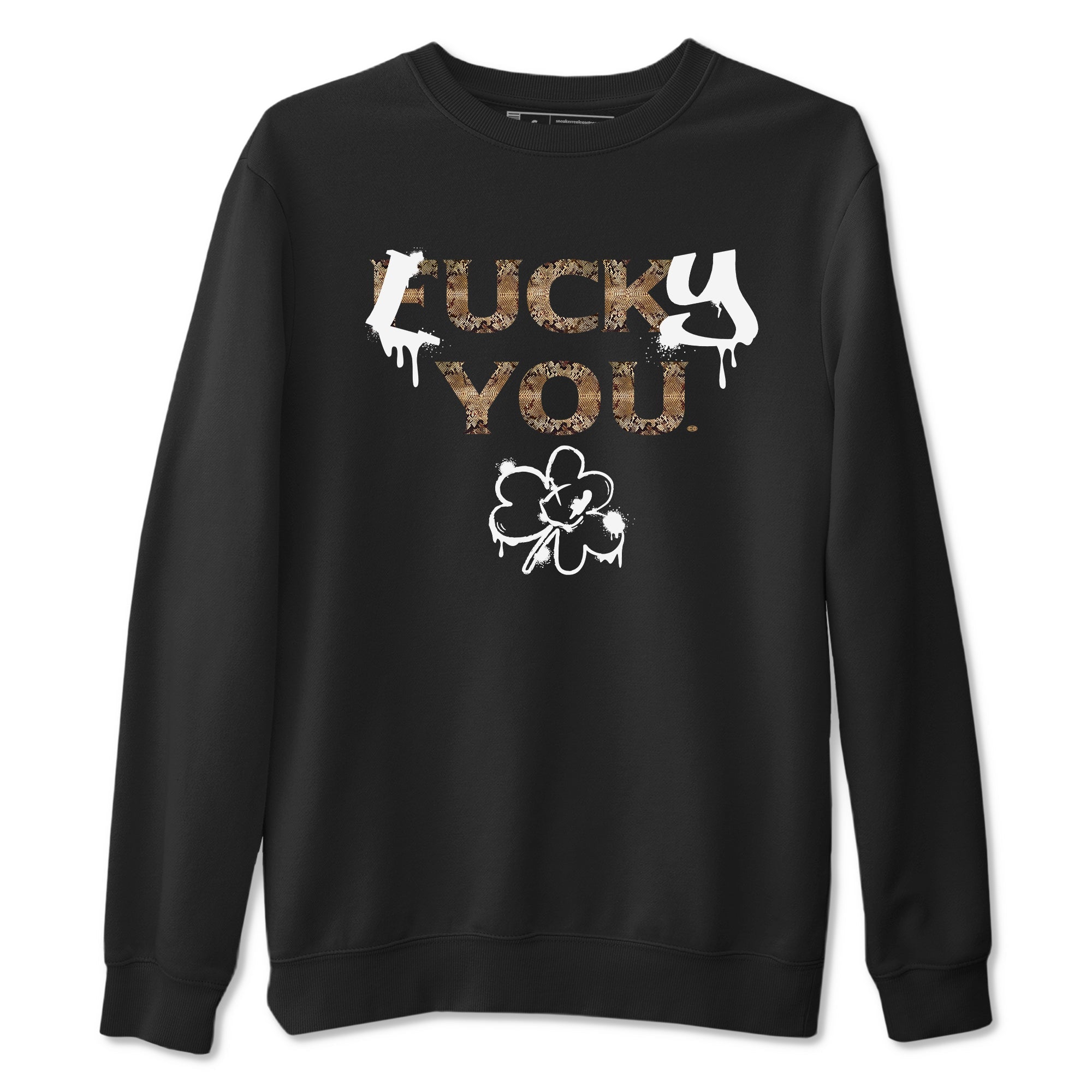 AF1 Ivory Snake shirt to match jordans Lucky You sneaker tees Air Force1 Ivory Snake Drip Gear Zone unisex cotton Black 2 crew neck shirt