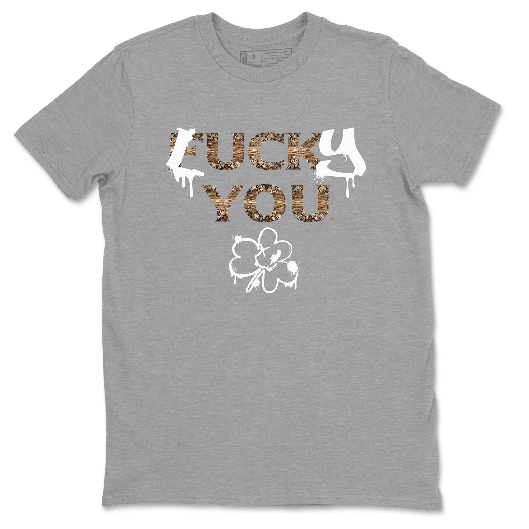 AF1 Ivory Snake shirt to match jordans Lucky You sneaker tees Air Force1 Ivory Snake Drip Gear Zone unisex cotton Heather Grey 2 crew neck shirt