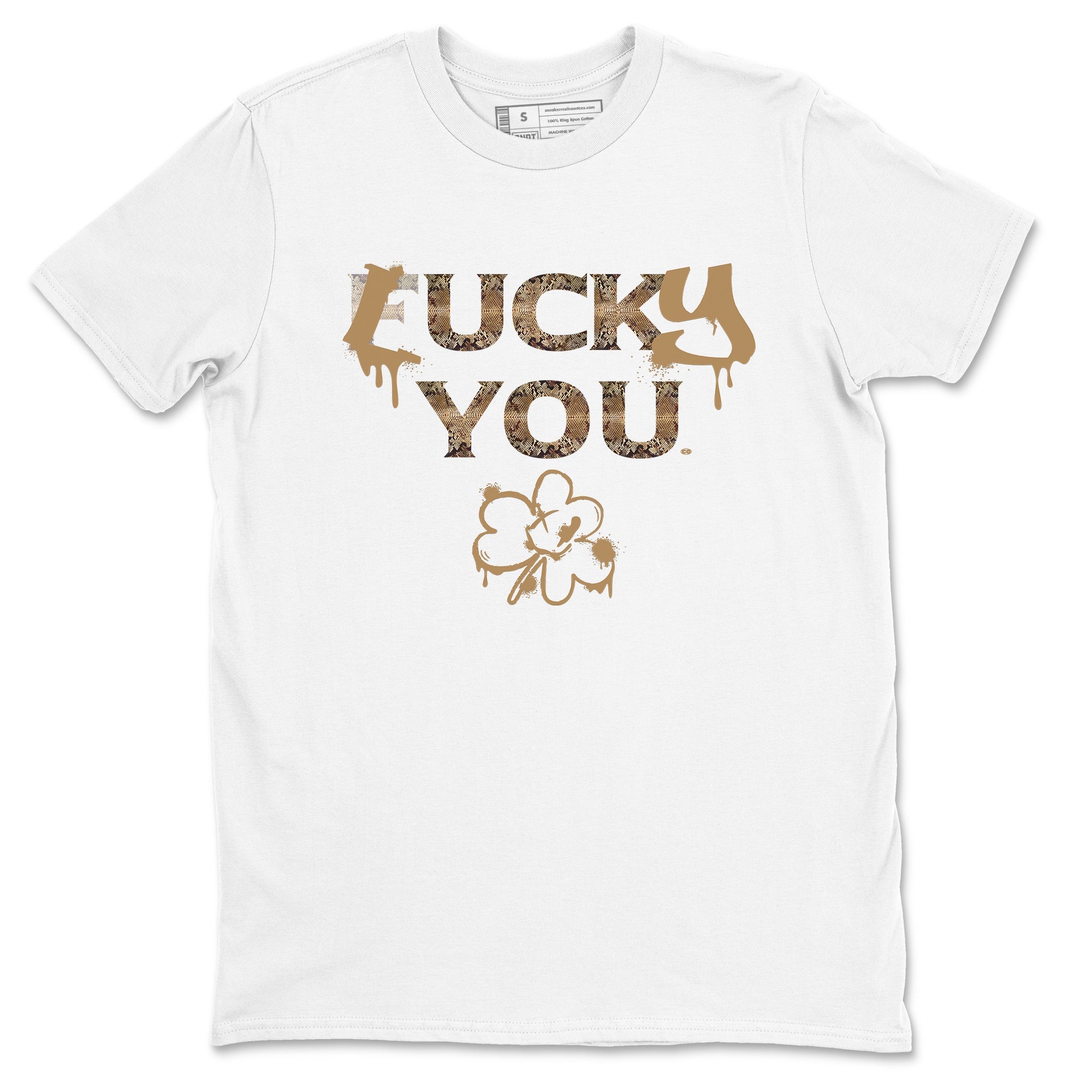 AF1 Ivory Snake shirt to match jordans Lucky You sneaker tees Air Force1 Ivory Snake Drip Gear Zone unisex cotton White 2 crew neck shirt