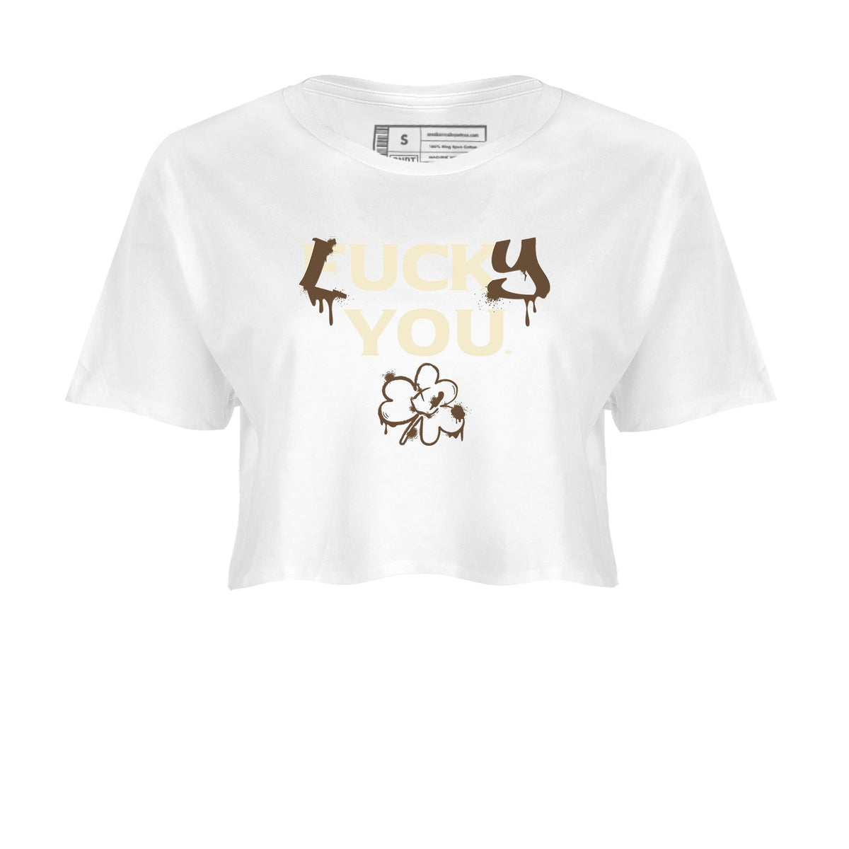 1s Mocha shirts to match jordans Lucky You sneaker match tees Air Jordan 1 Mocha match shoes to clothes Drip Gear Zone unisex cotton White 2 crop tee