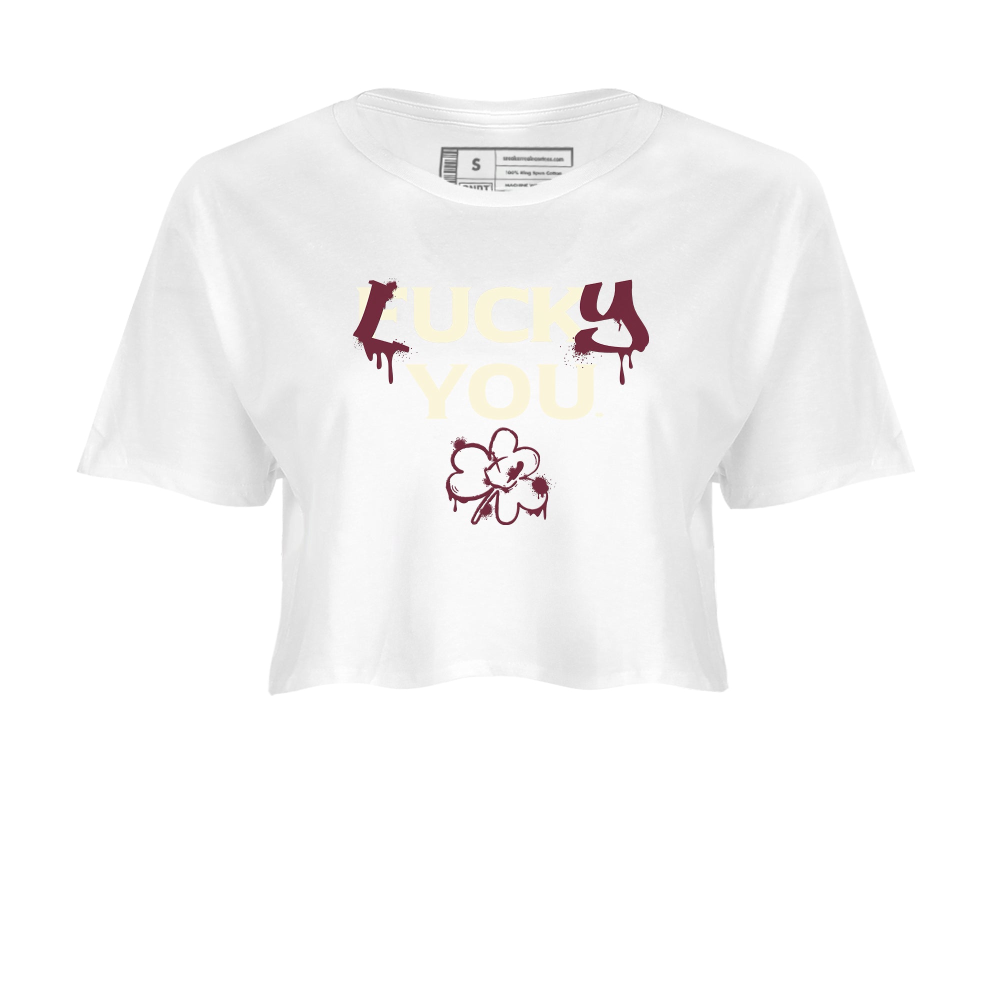 3s A Ma Maniere x Burgundy Crush shirts to match jordans Lucky You sneaker match tees Air Jordan 3 A Ma Maniere x Burgundy Crush Drip Gear Zone streetwear brand White 2 crop tee
