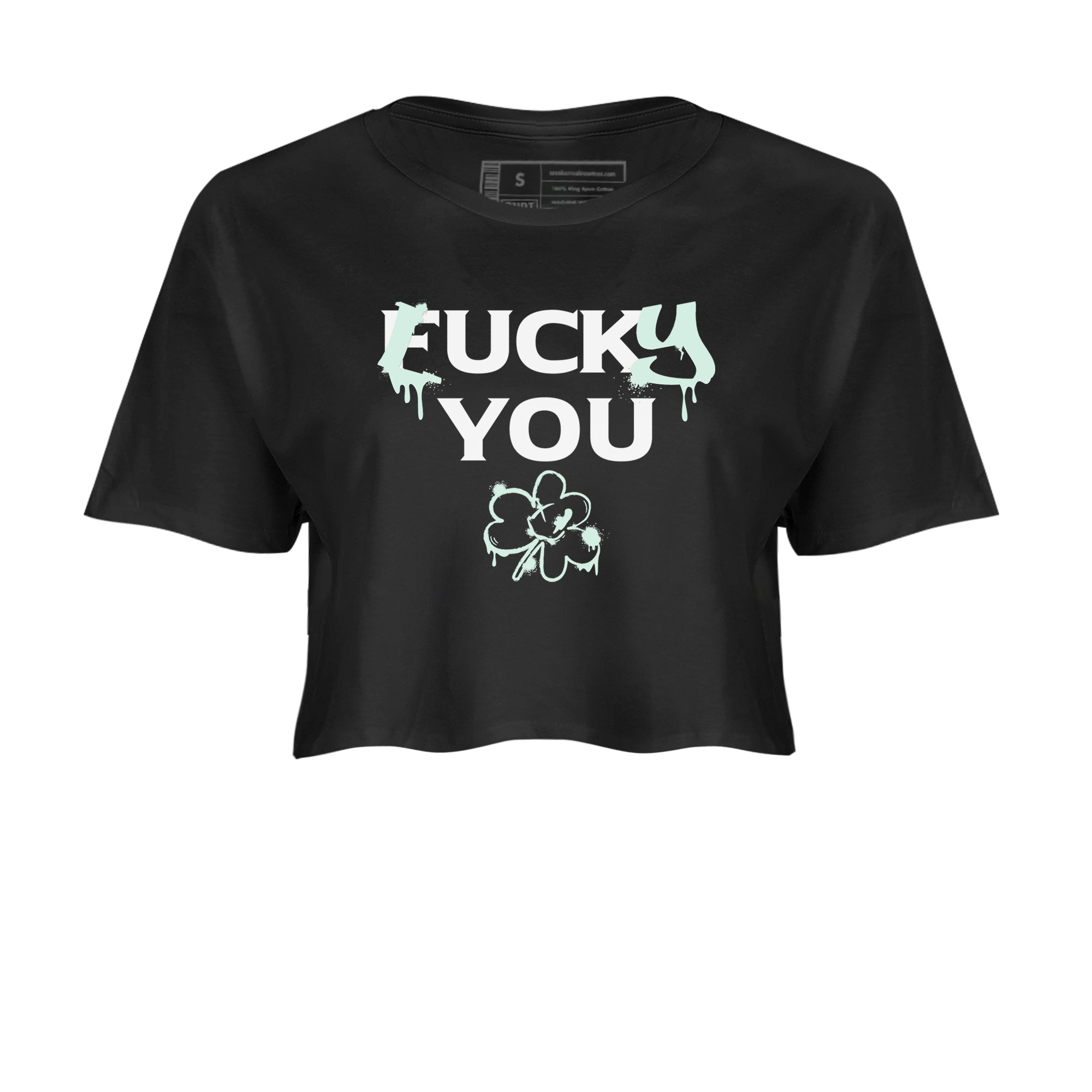 3s Green Glow shirt to match jordans Lucky You sneaker tees Air Jordan 3 Green Glow Drip Gear Zone Black 2 crop length shirt