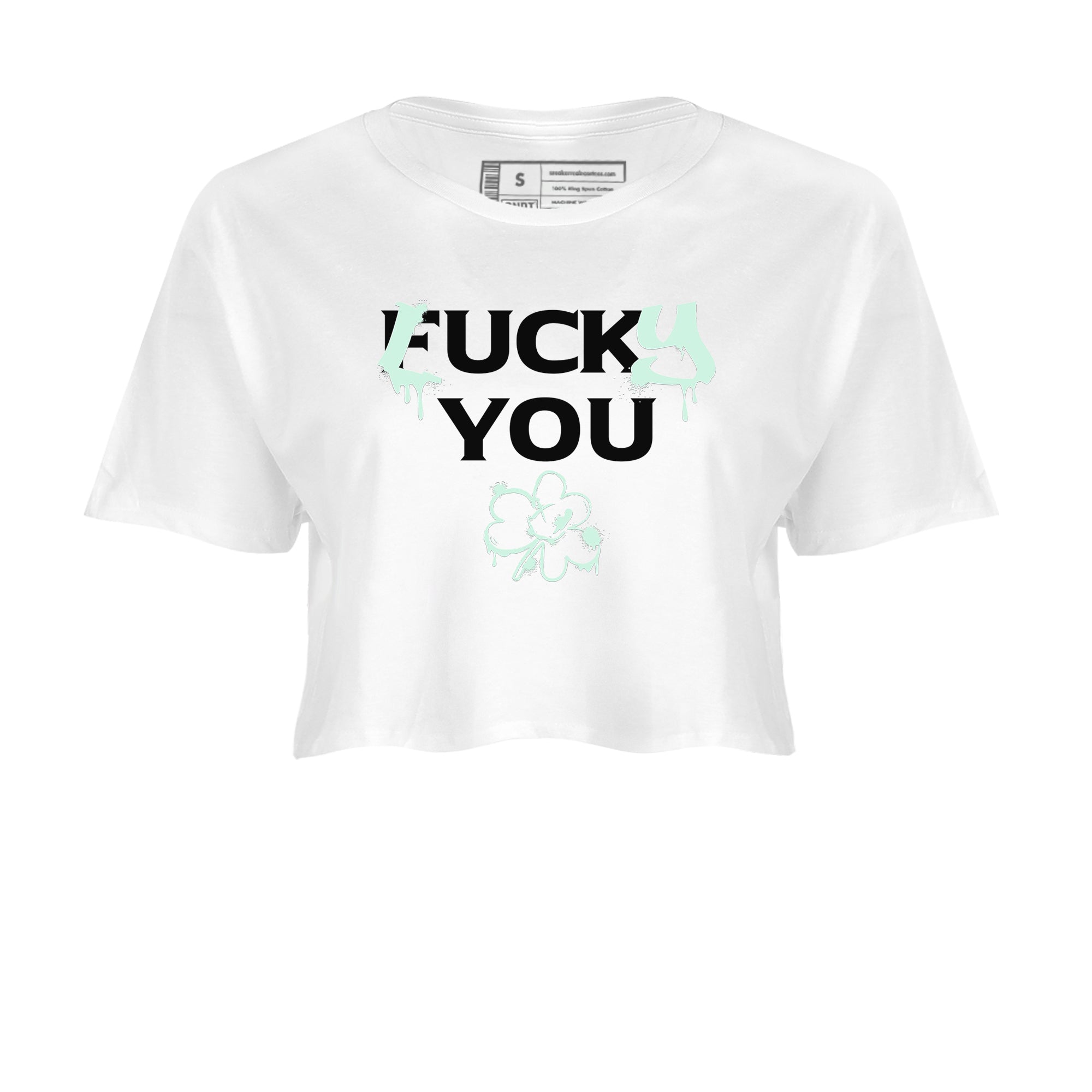 3s Green Glow shirt to match jordans Lucky You sneaker tees Air Jordan 3 Green Glow Drip Gear Zone White 2 crop length shirt