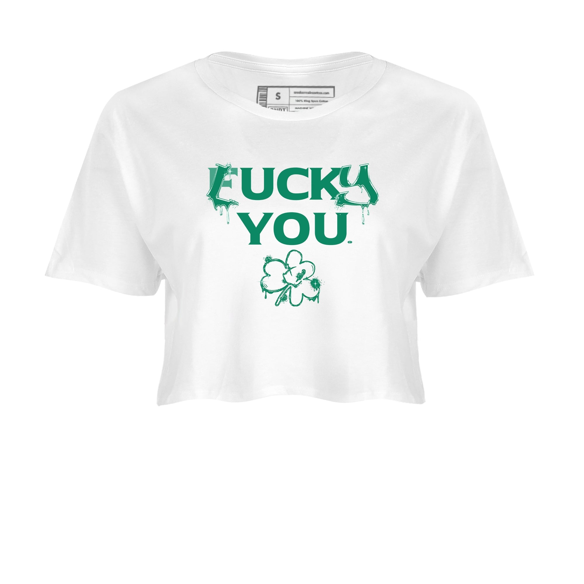 4s Oxidized Green shirts to match jordans Lucky You sneaker match tees Air Jordan 4 Oxidized Green Drip Gear Zone streetwear brand White 2 crop tee