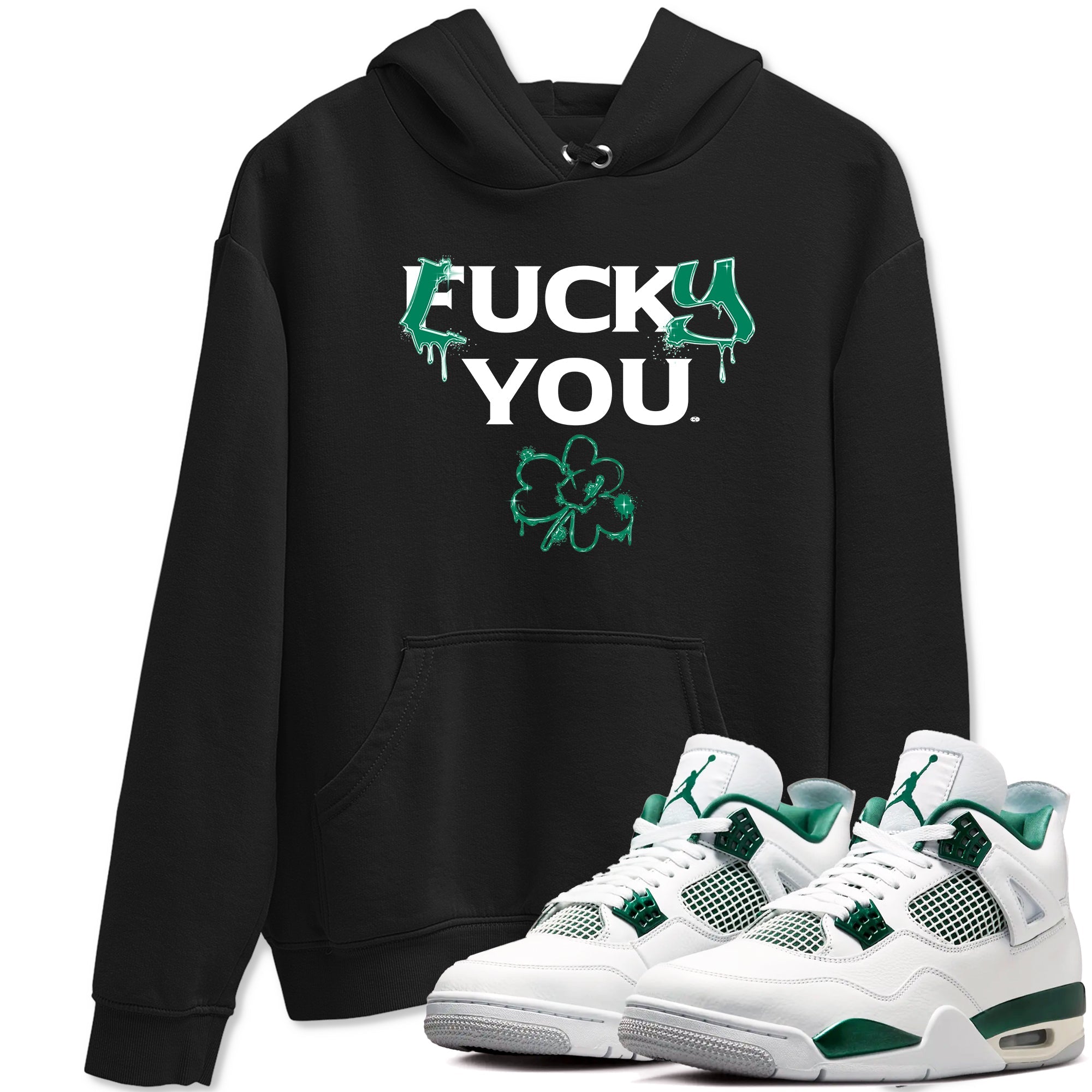 4s Oxidized Green shirts to match jordans Lucky You sneaker match tees Air Jordan 4 Oxidized Green Drip Gear Zone streetwear brand Black 1 unisex cotton tee