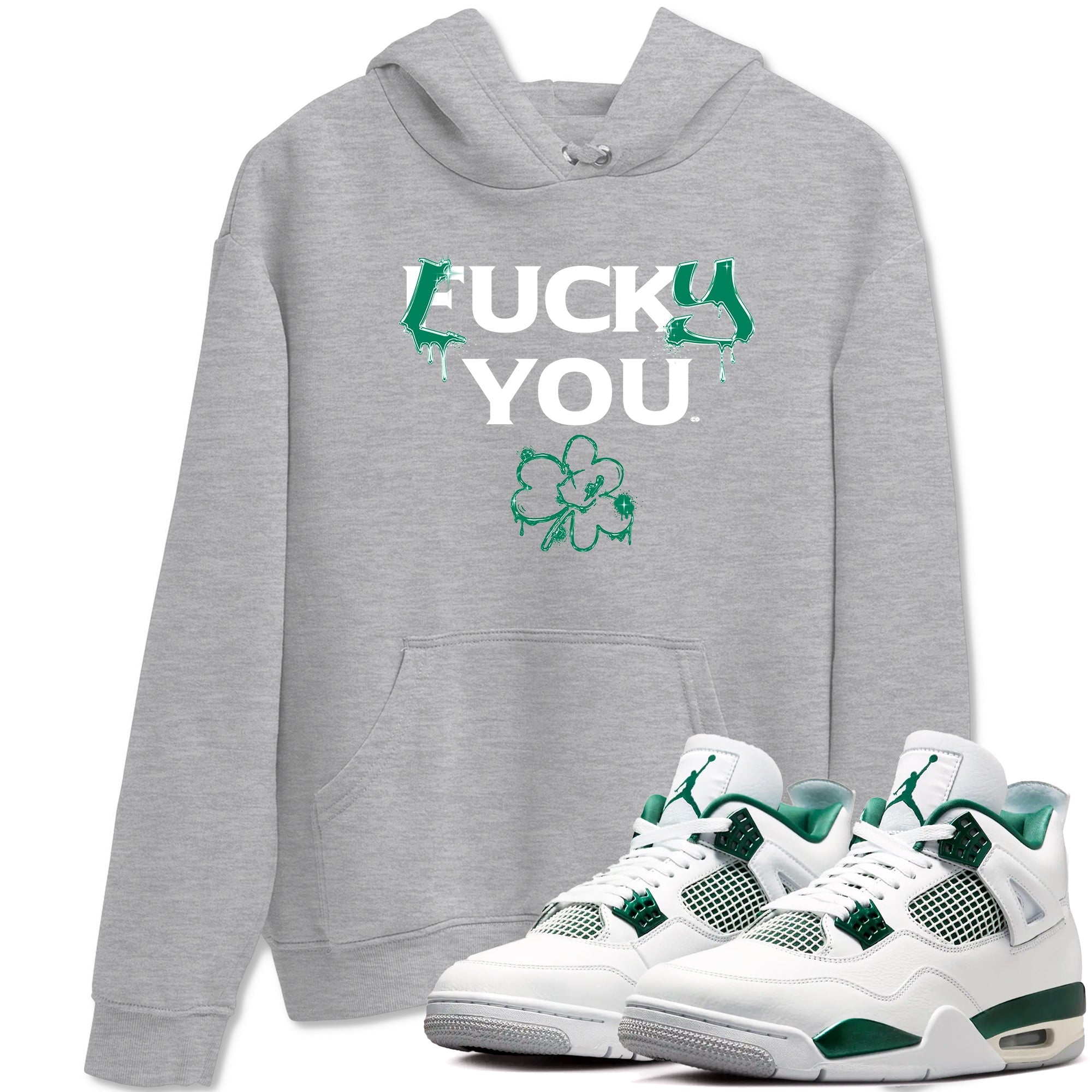 4s Oxidized Green shirts to match jordans Lucky You sneaker match tees Air Jordan 4 Oxidized Green Drip Gear Zone streetwear brand Heather Grey 1 unisex cotton tee