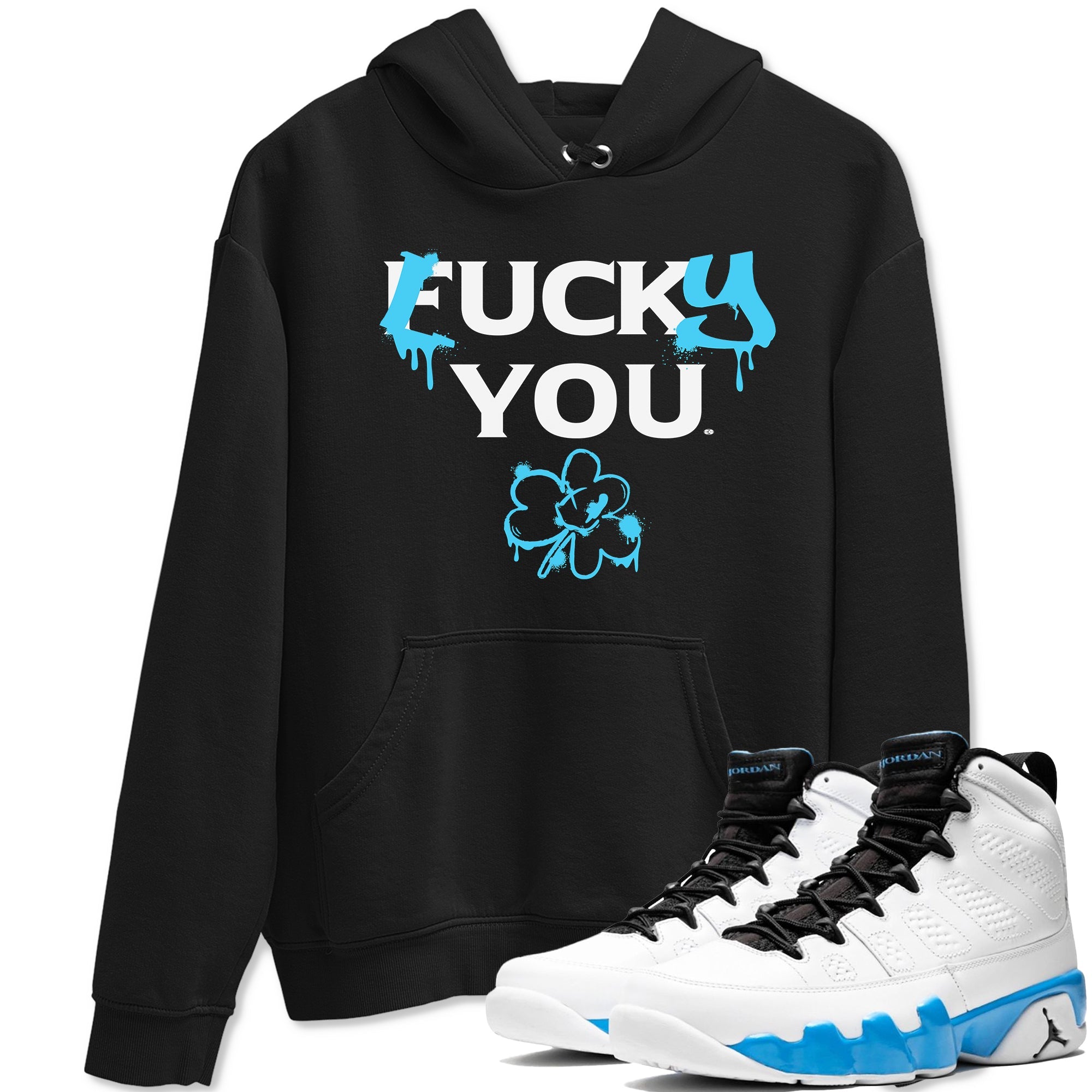 9s Powder Blue shirt to match jordans Lucky You sneaker tees Air Jordan 9 Powder Blue Streetwear Brand Drip Gear Zone unisex cotton Black 1 crew neck shirt