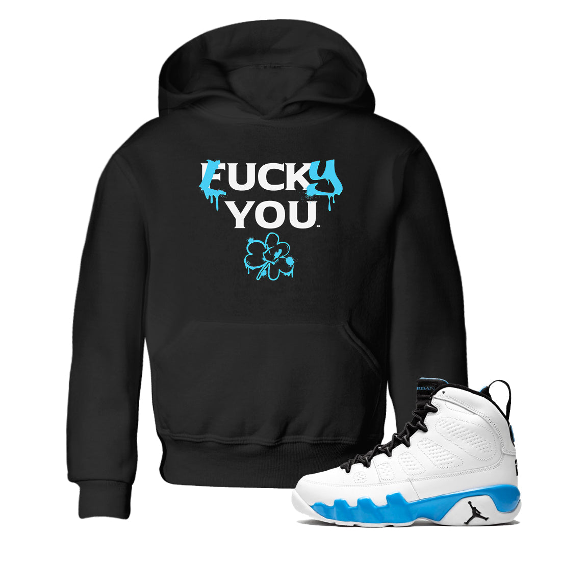 9s Powder Blue shirt to match jordans Lucky You sneaker tees Air Jordan 9 Powder Blue Streetwear Brand Drip Gear Zone baby toddler Black 1 cotton Shirt