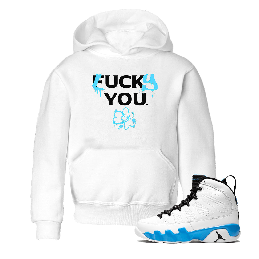 9s Powder Blue shirt to match jordans Lucky You sneaker tees Air Jordan 9 Powder Blue Streetwear Brand Drip Gear Zone baby toddler White 1 cotton Shirt