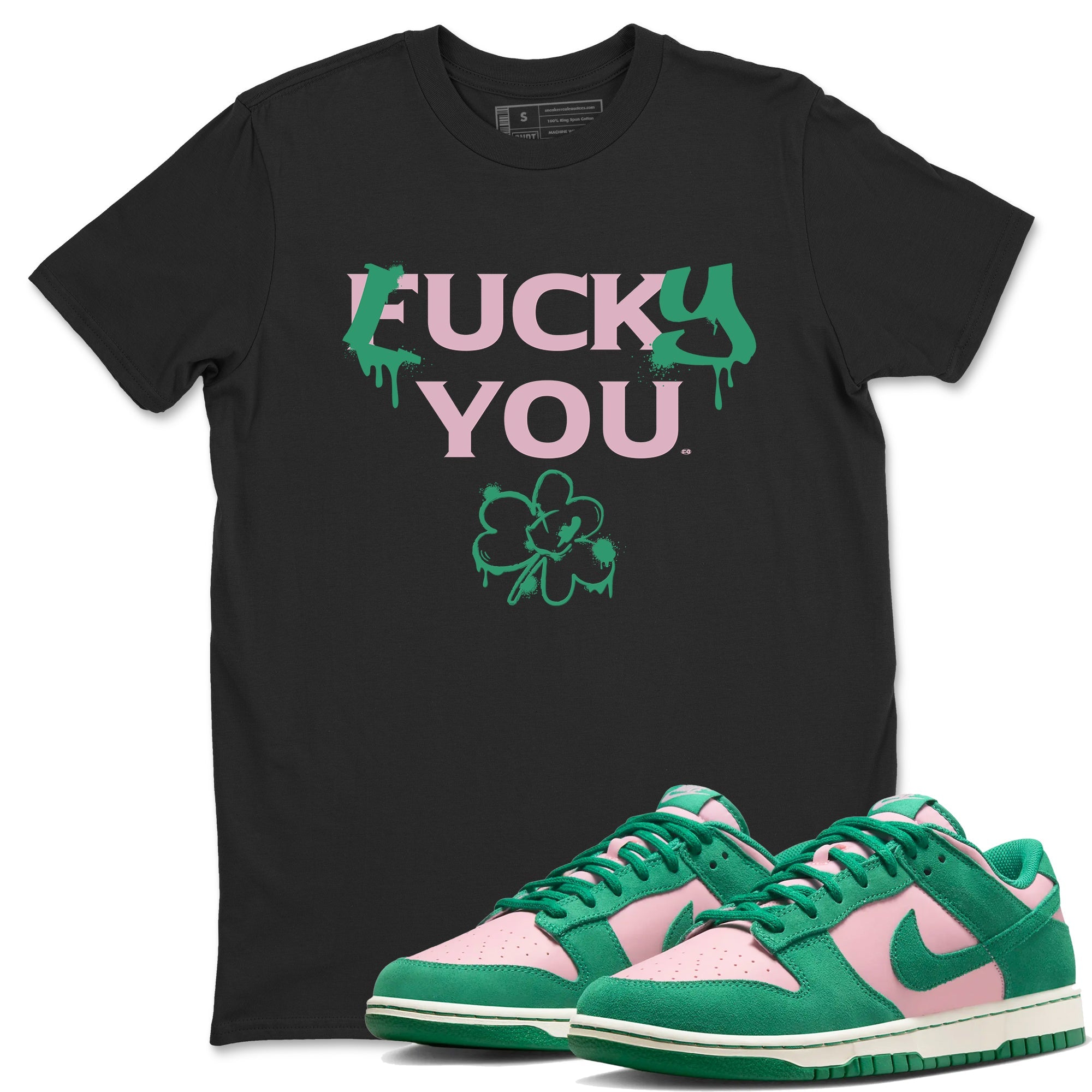 Dunk Low Medium Soft Pink Malachite shirt to match jordans Lucky You sneaker tees Dunk Medium Soft Pink Malachite Drip Gear Zone unisex cotton Black 1 crew neck shirt