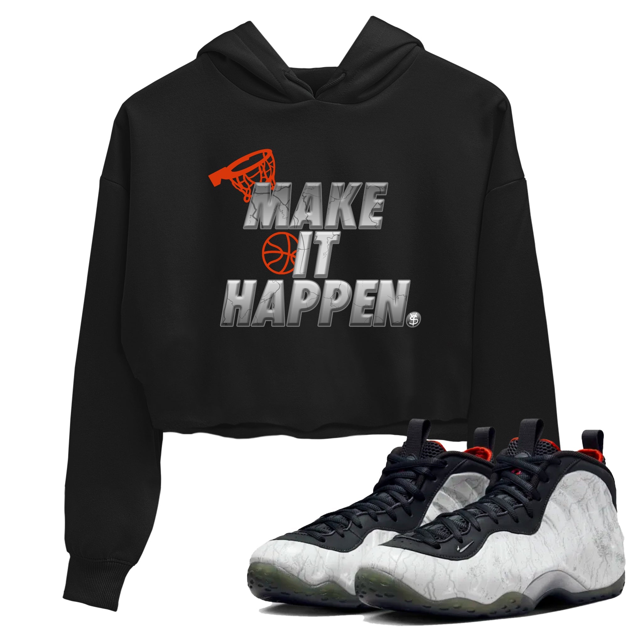 Foams One Jin shirts to match jordans Make It Happen sneaker match tees Air Foamposite One Jin match shoes to clothes Drip Gear Zone unisex cotton Black 1 crop tee