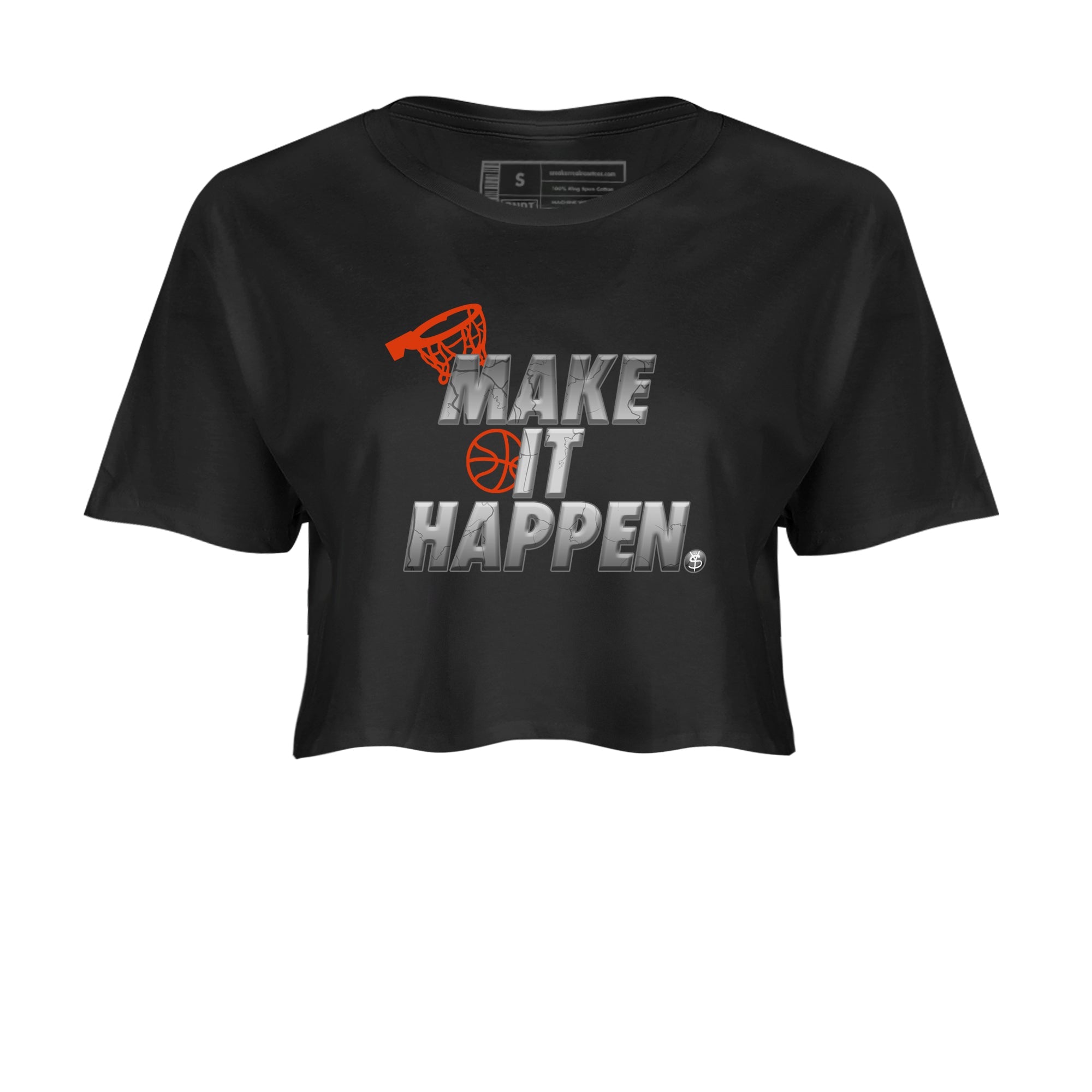 Foams One Jin shirts to match jordans Make It Happen sneaker match tees Air Foamposite One Jin match shoes to clothes Drip Gear Zone unisex cotton Black 2 crop tee