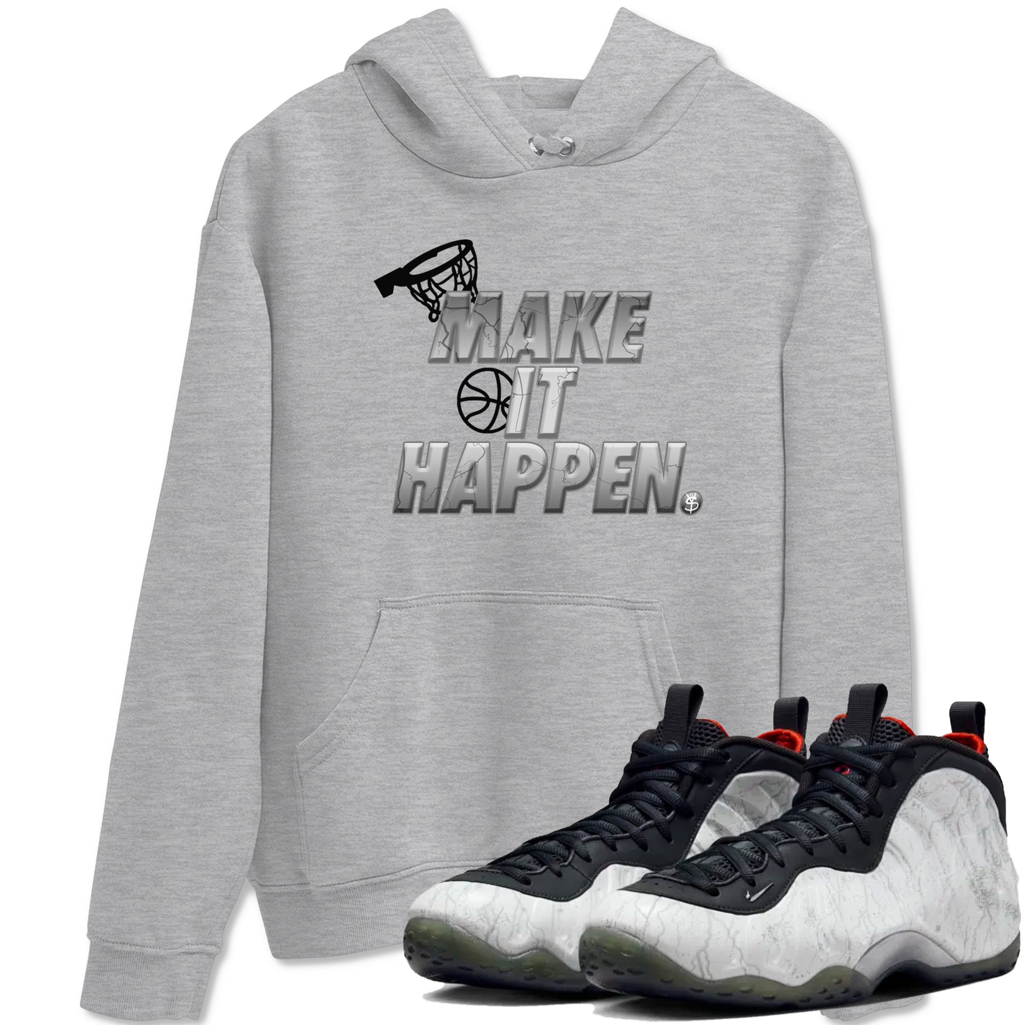 Foams One Jin shirts to match jordans Make It Happen sneaker match tees Air Foamposite One Jin match shoes to clothes Drip Gear Zone unisex cotton Heather Grey 1 shirts