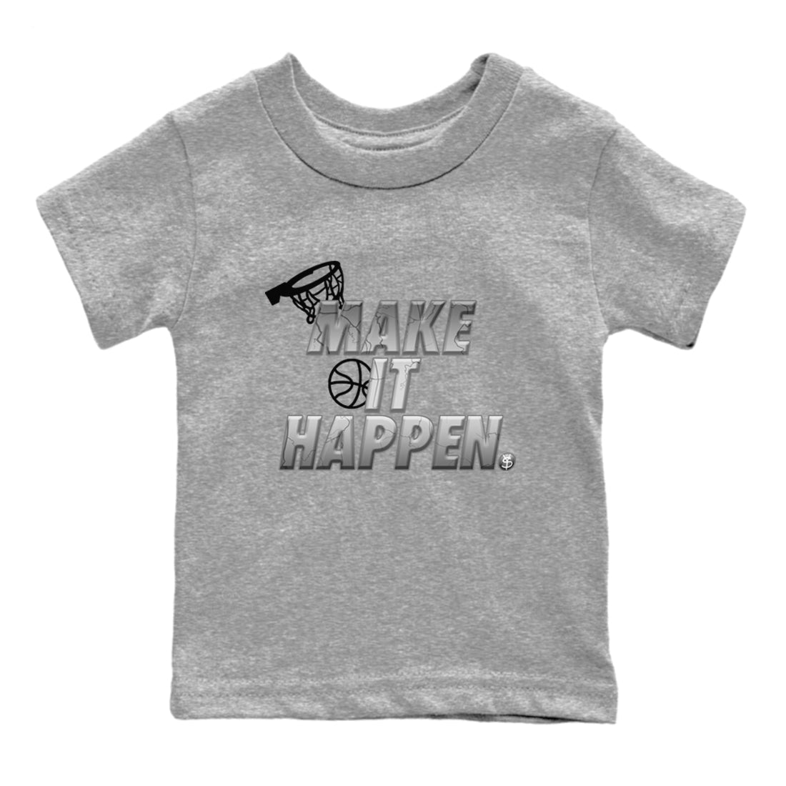 Foams One Jin shirts to match jordans Make It Happen sneaker match tees Air Foamposite One Jin match shoes to clothes Drip Gear Zone Youth Baby Heather Grey 2 tee