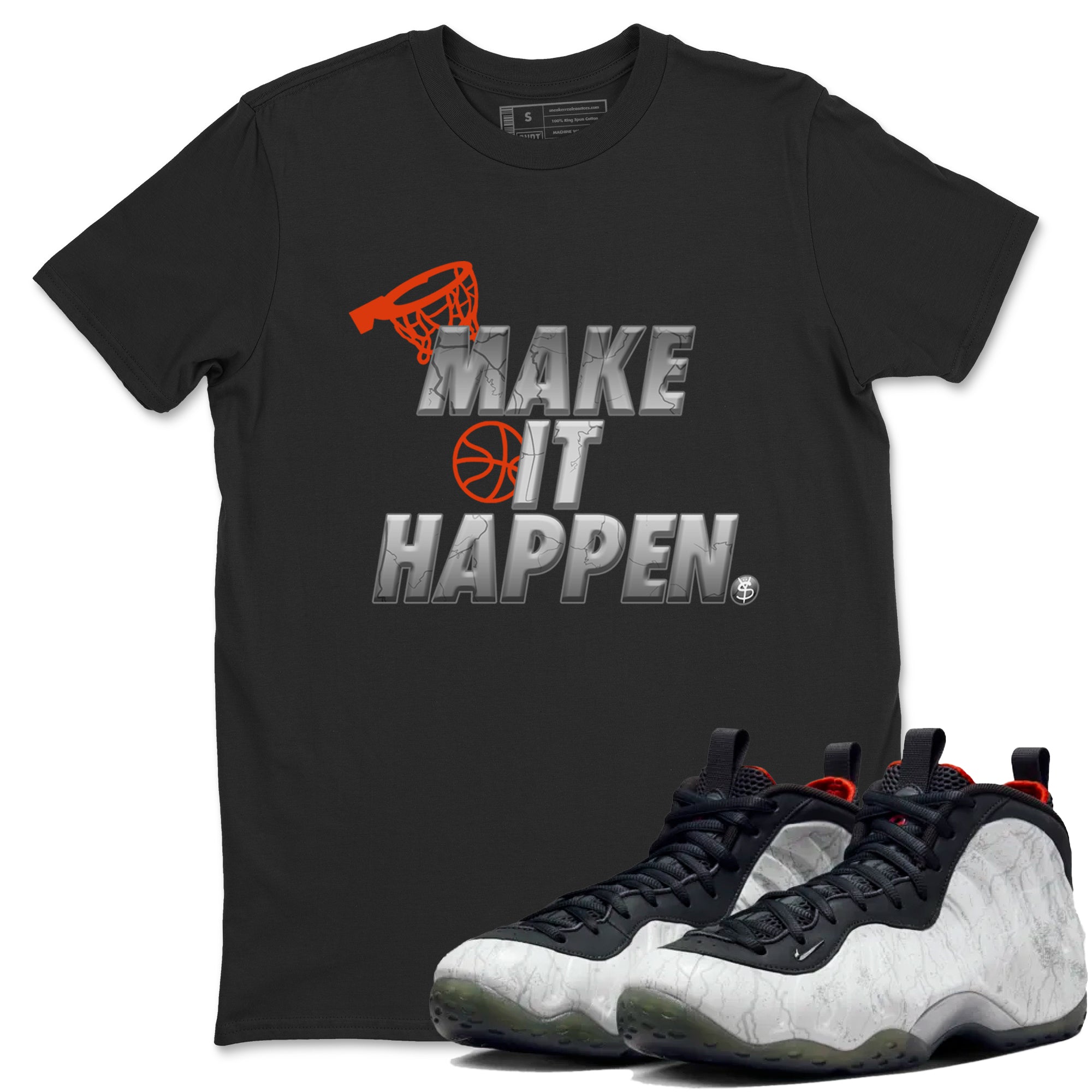 Foams One Jin shirts to match jordans Make It Happen sneaker match tees Air Foamposite One Jin match shoes to clothes Drip Gear Zone unisex cotton Black 1 shirts