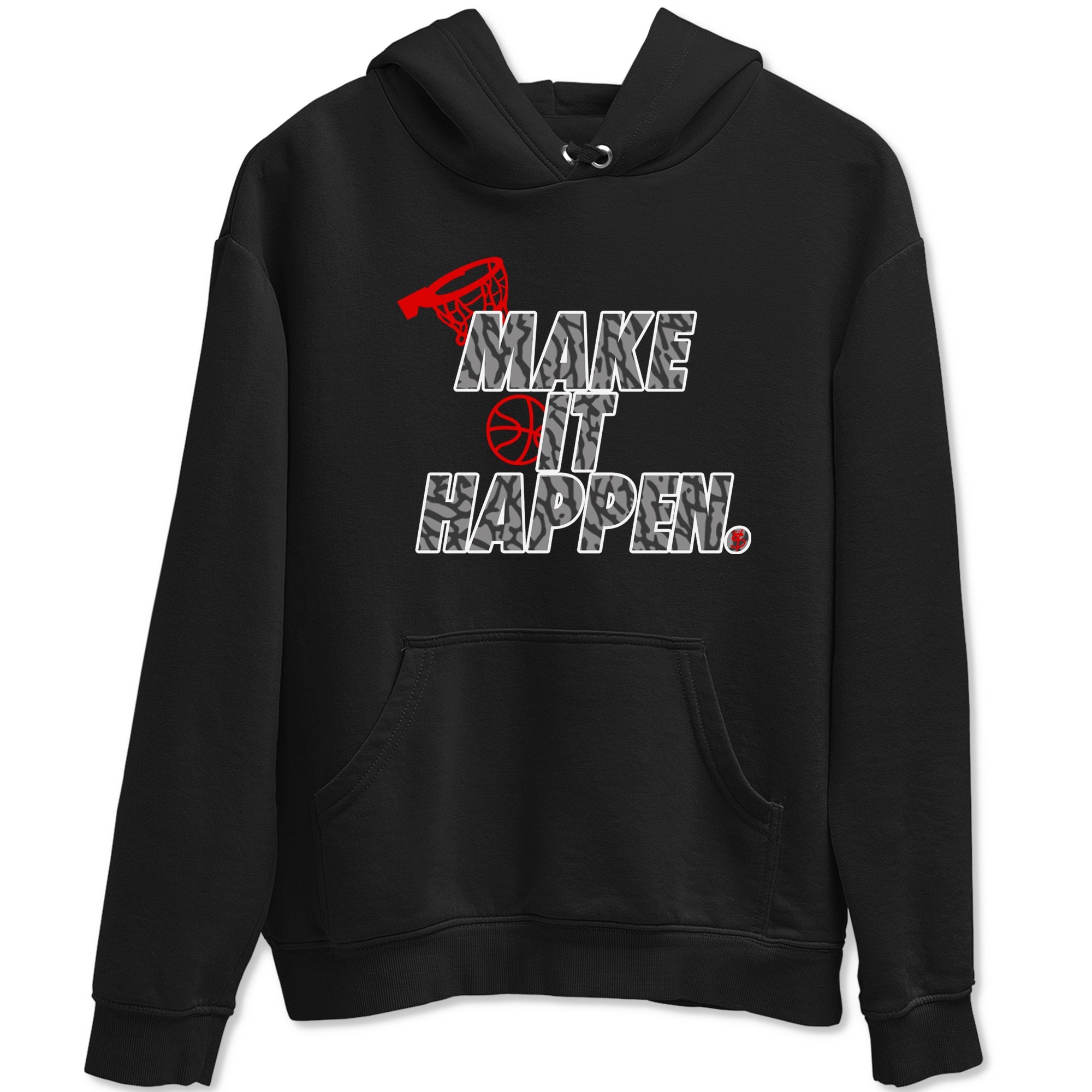 3s Black Cement shirts to match jordans Make It Happen sneaker match tees Air Jordan 3 Black Cement match shoes to clothes Drip Gear Zone unisex cotton Black 2 shirts