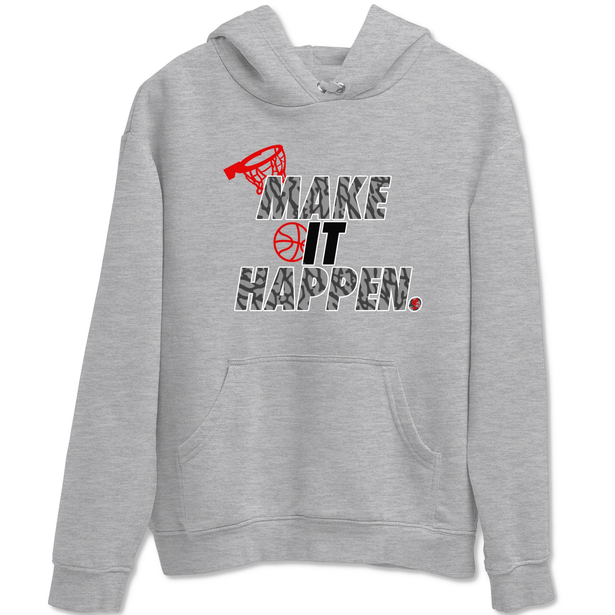 3s Black Cement shirts to match jordans Make It Happen sneaker match tees Air Jordan 3 Black Cement match shoes to clothes Drip Gear Zone unisex cotton Heather Grey 2 shirts