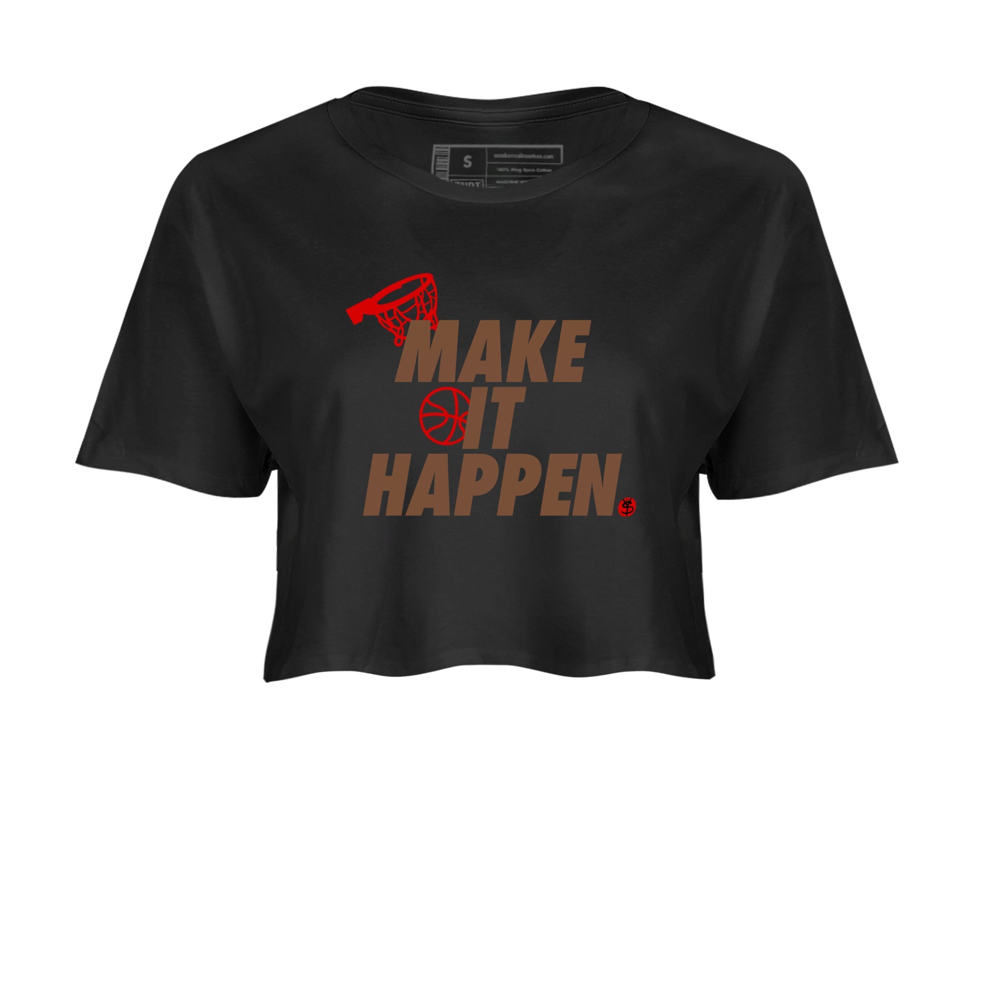 9s Olive shirts to match jordans Make It Happen sneaker match tees Air Jordan 9 Olive match shoes to clothes Drip Gear Zone unisex cotton Black 2 crop tee