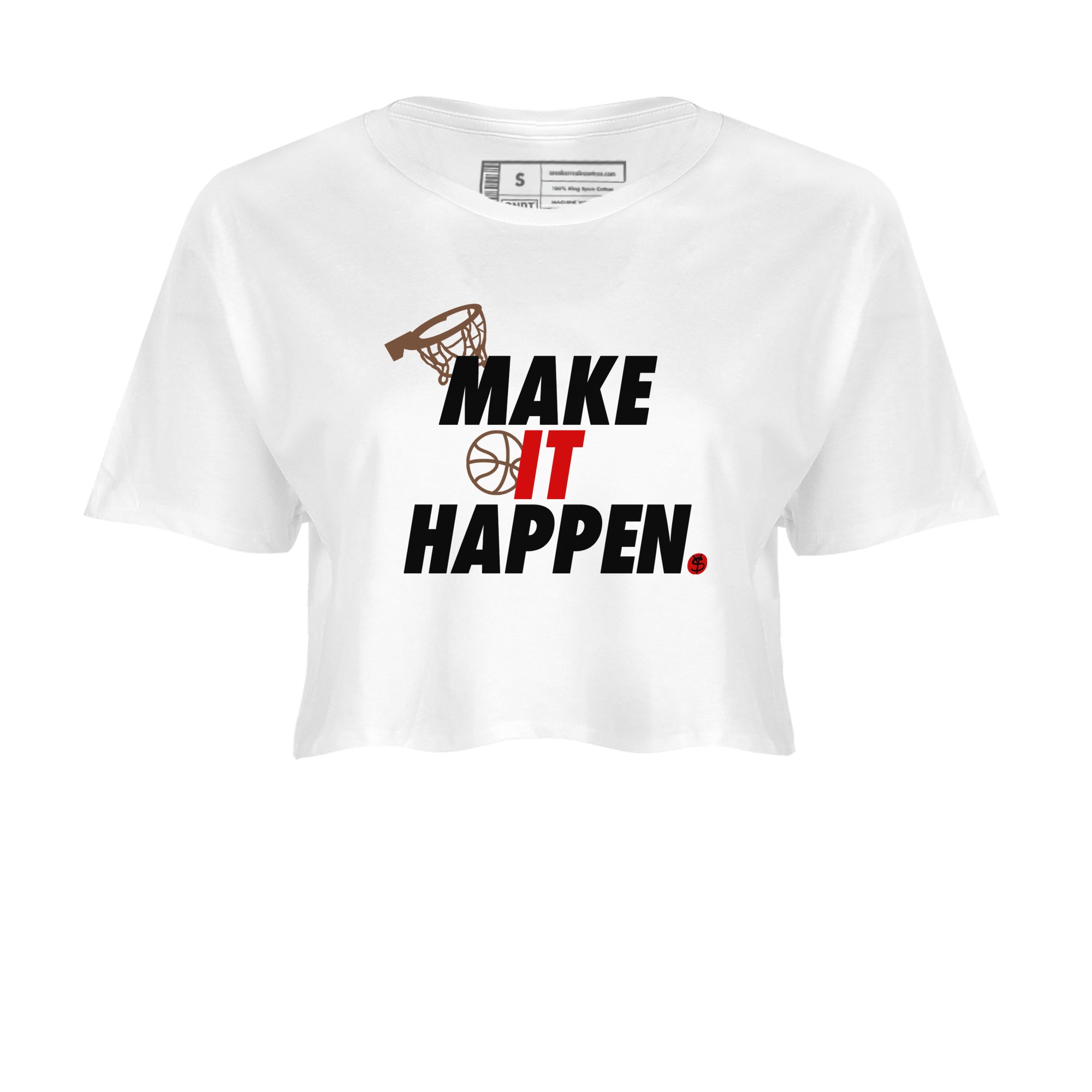 9s Olive shirts to match jordans Make It Happen sneaker match tees Air Jordan 9 Olive match shoes to clothes Drip Gear Zone unisex cotton White 2 crop tee