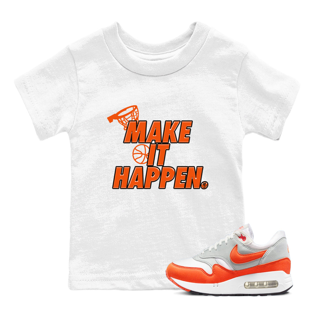 Air Max 1 OG '86 'Summit White and Cosmic Clay shirts to match jordans Make It Happen sneaker match tees Air Max 1 Cosmic Clay match shoes to clothes Drip Gear Zone Youth Baby White 1 tee
