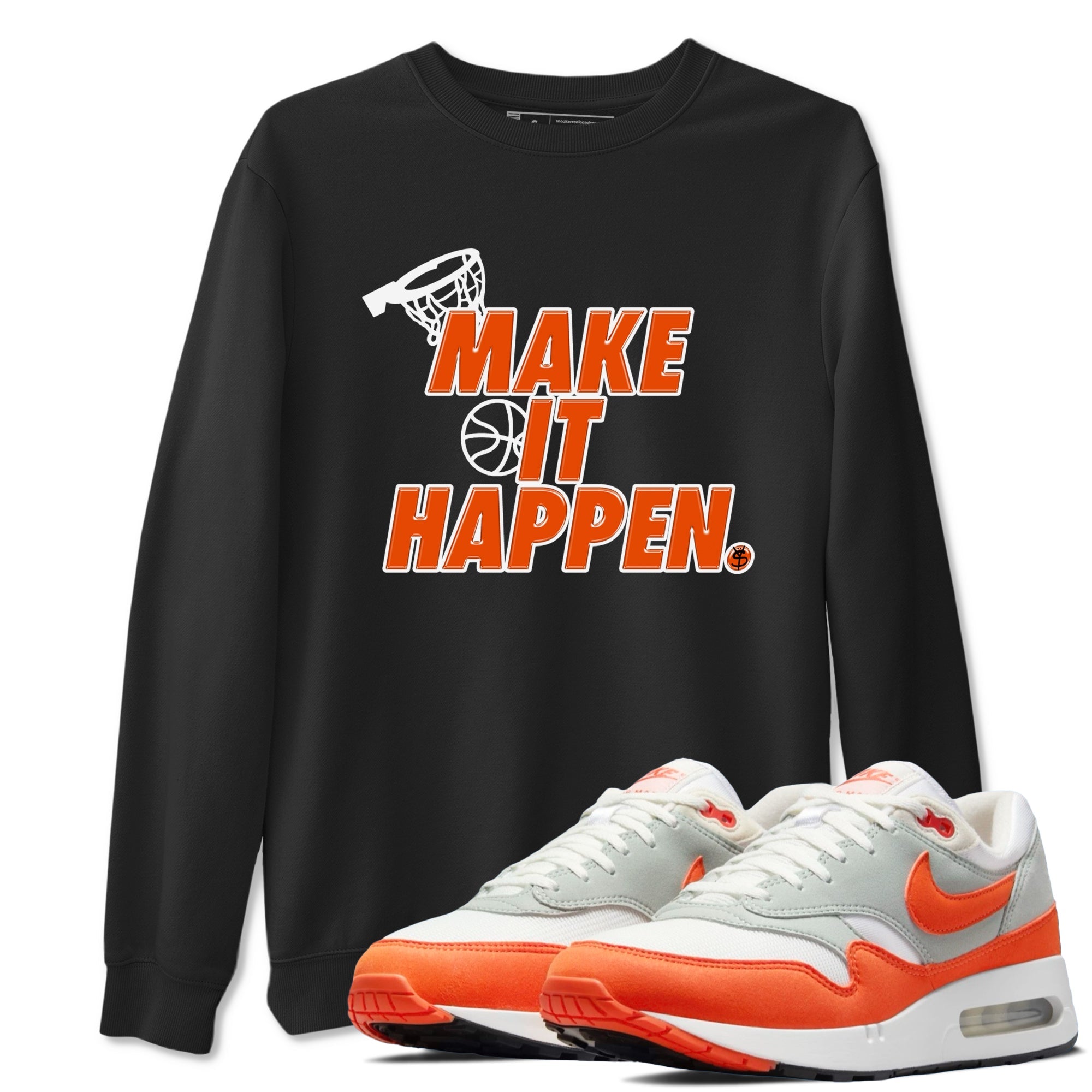 Air Max 1 OG '86 'Summit White and Cosmic Clay shirts to match jordans Make It Happen sneaker match tees Air Max 1 Cosmic Clay match shoes to clothes Drip Gear Zone unisex cotton Black 1 shirts