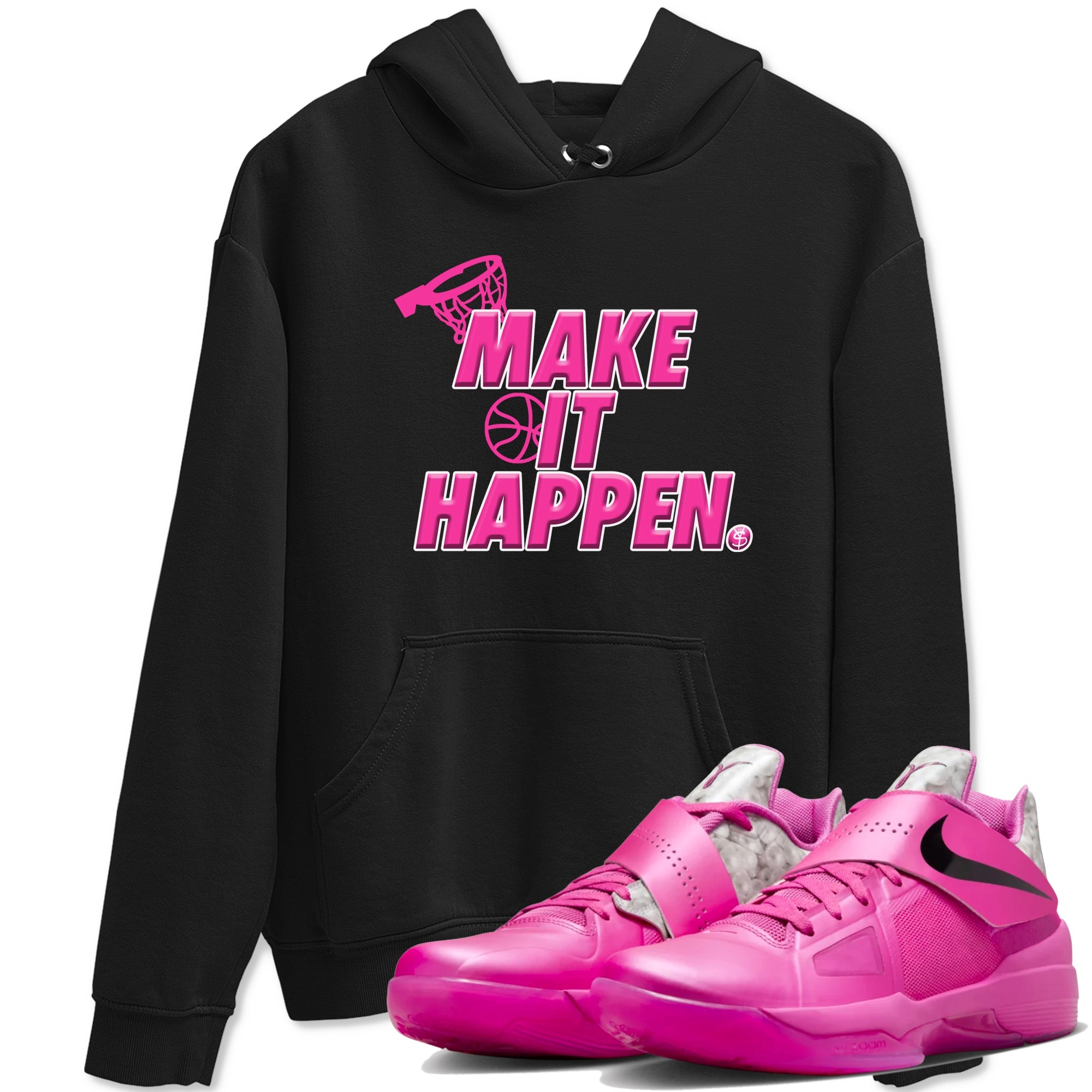Nike KD 4 Retro Aunt Pearl shirts to match jordans Make It Happen sneaker match tees Nike KD 4 Aunt Pearl match shoes to clothes Drip Gear Zone unisex cotton Black 1 shirts