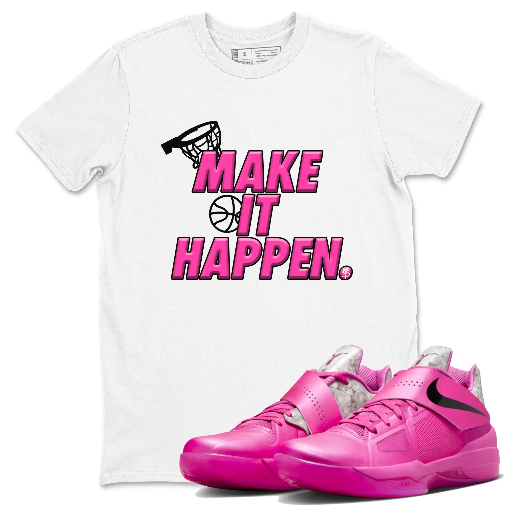 Nike KD 4 Retro Aunt Pearl shirts to match jordans Make It Happen sneaker match tees Nike KD 4 Aunt Pearl match shoes to clothes Drip Gear Zone unisex cotton White 1 shirts