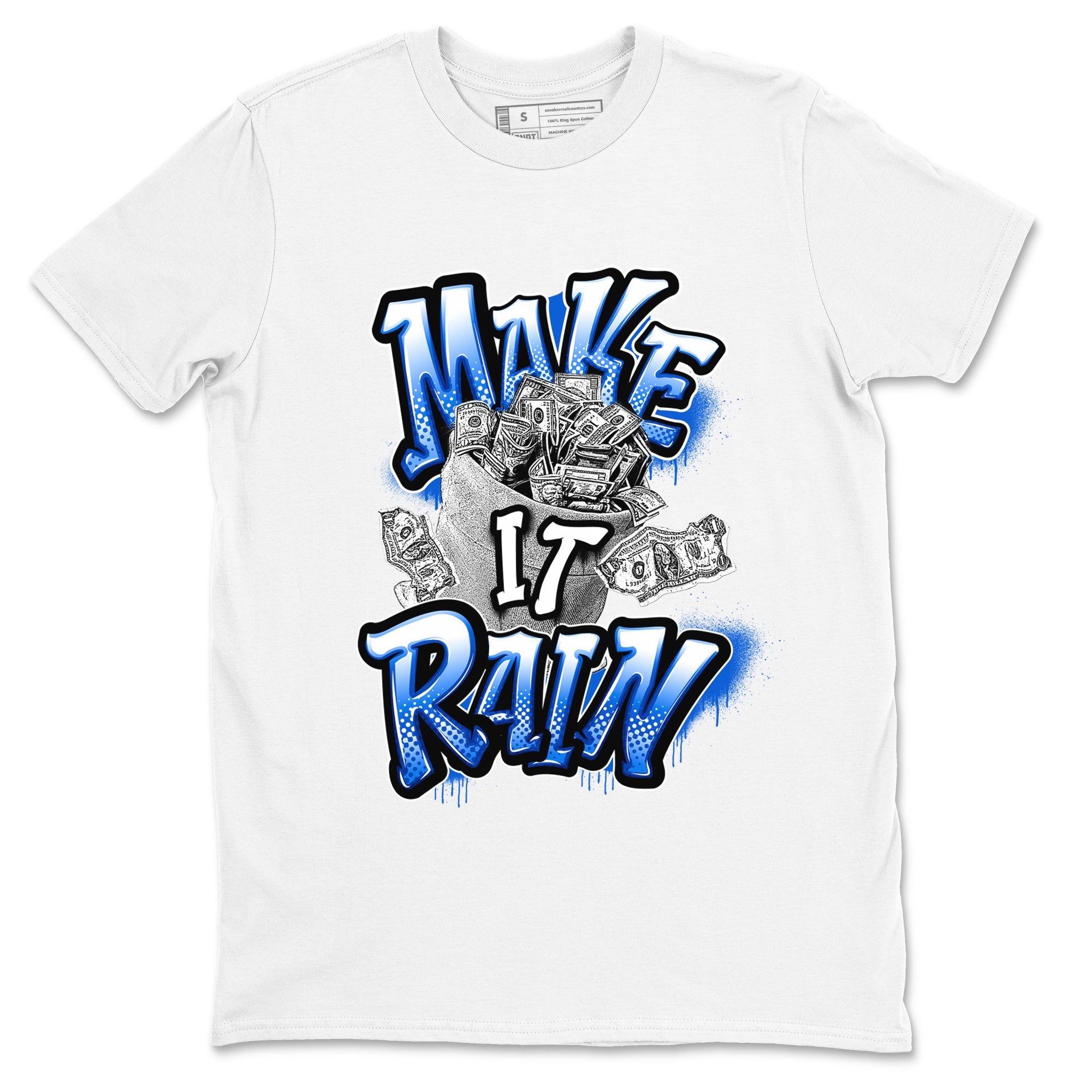 AJ1 Game Royal shirt to match jordans Make It Rain Money sneaker tees Air Jordan 1 Game Royal Drip Gear Zone unisex cotton White 2 crew neck shirt