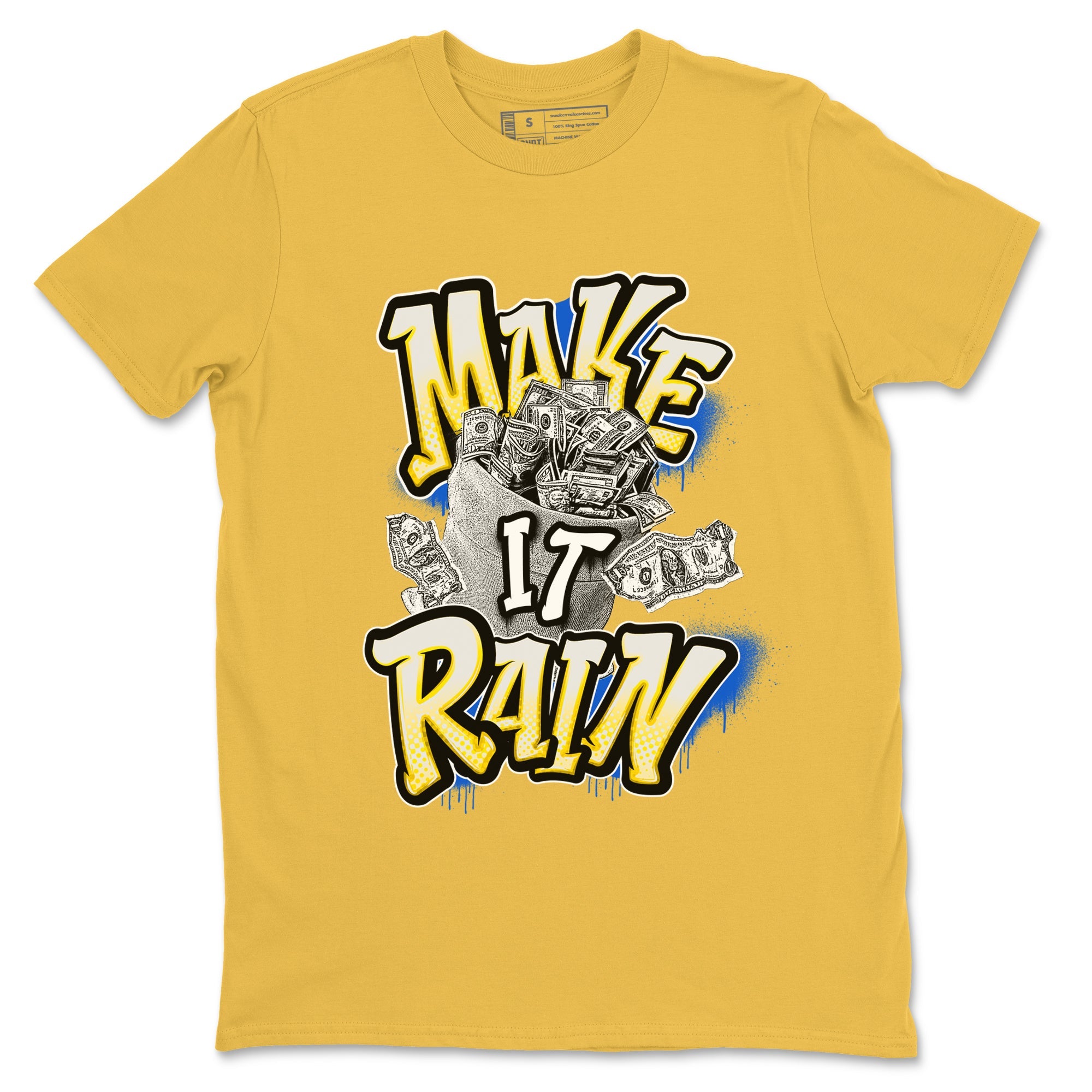 1s Travis Scott Canary shirt to match jordans Make It Rain Money sneaker tees Air Jordan 1 Travis Scott Canary Drip Gear Zone unisex cotton Daisy 2 crew neck shirt