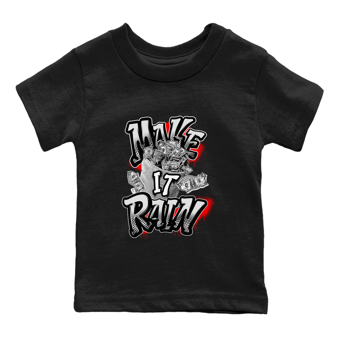 12s Taxi Flip shirts to match jordans Make It Rain Money sneaker match tees Air Jordan 12 Taxi Flip Drip Gear Zone streetwear brand Baby and Youth Black 2 cotton tee