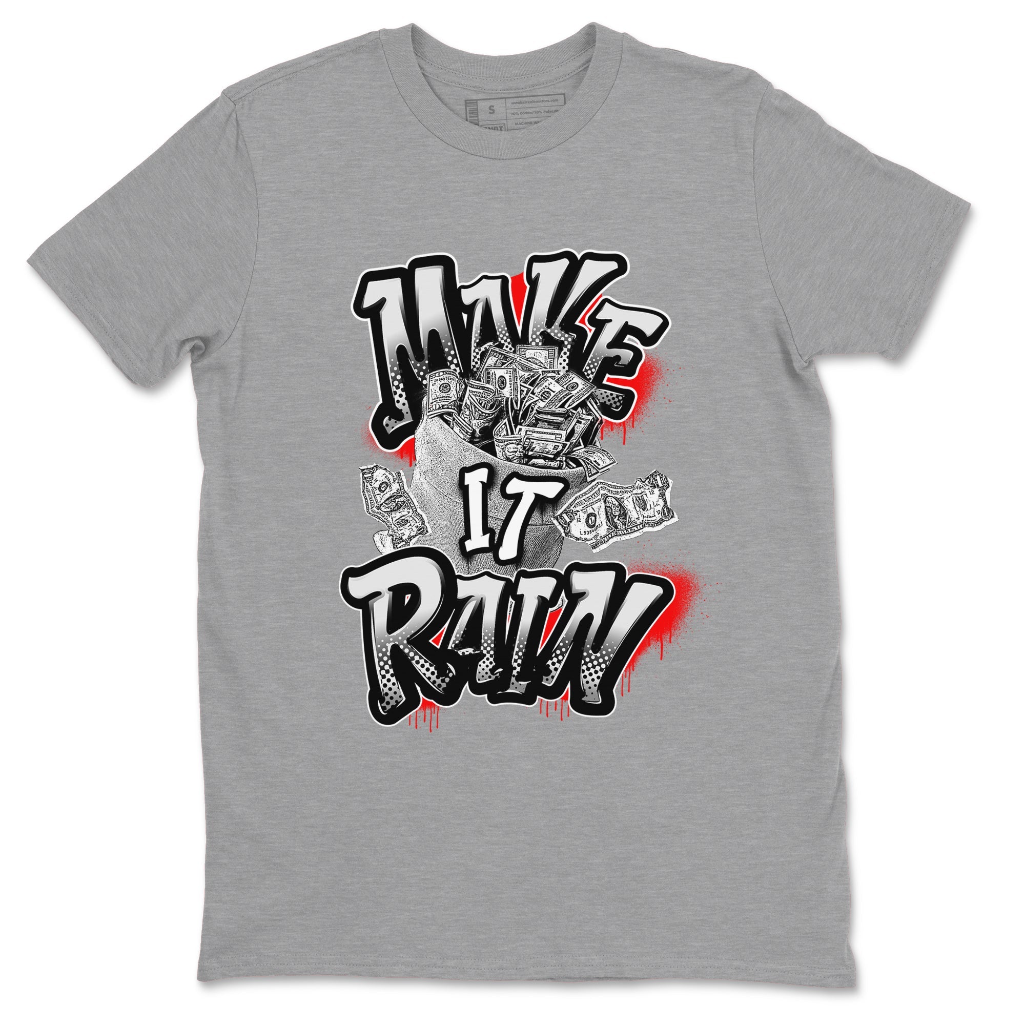 12s Taxi Flip shirts to match jordans Make It Rain Money sneaker match tees Air Jordan 12 Taxi Flip Drip Gear Zone streetwear brand Heather Grey 2 unisex cotton tee