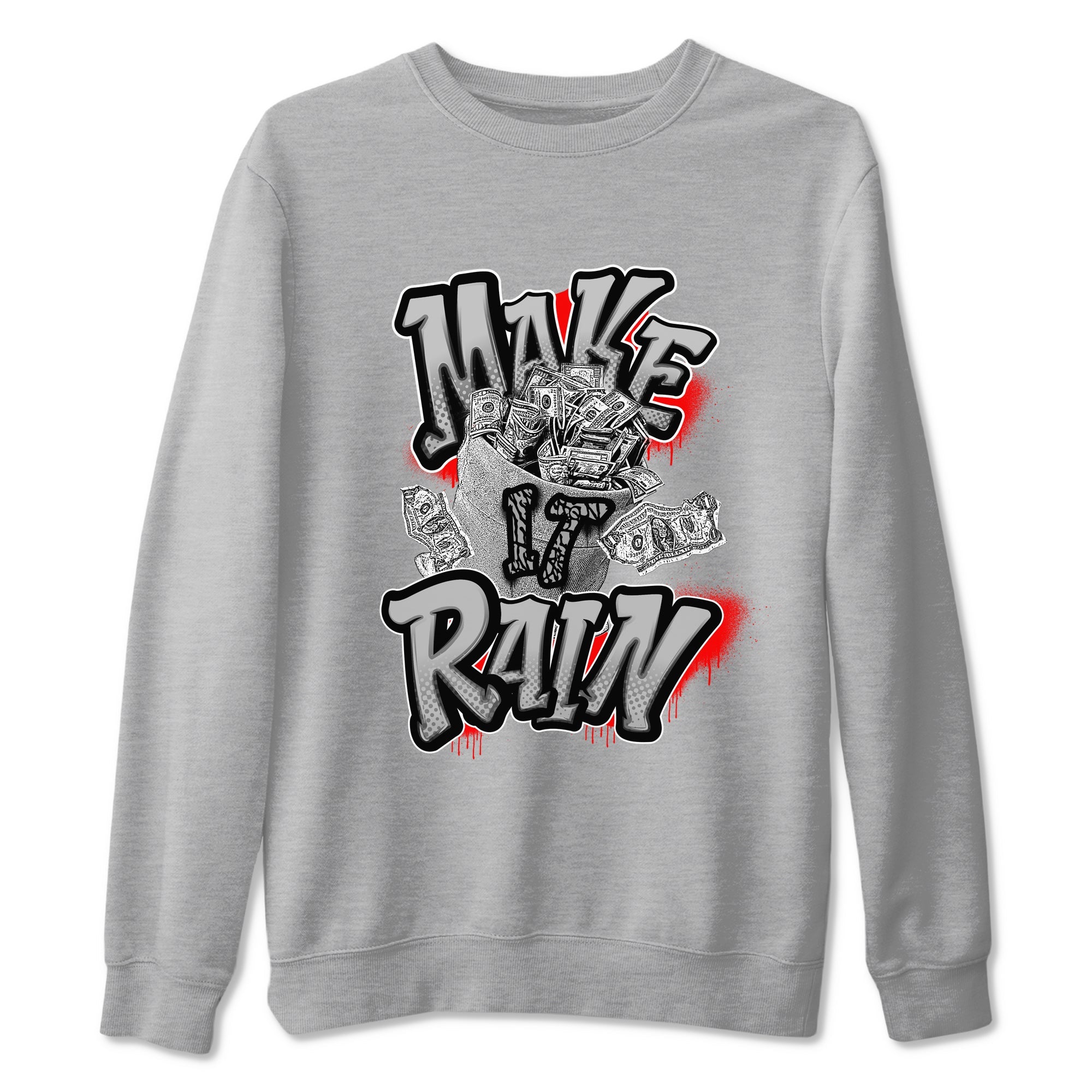 3s Black Cement shirts to match jordans Make It Rain Money sneaker match tees Air Jordan 3 Black Cement match shoes to clothes Drip Gear Zone unisex cotton Heather Grey 2 shirts