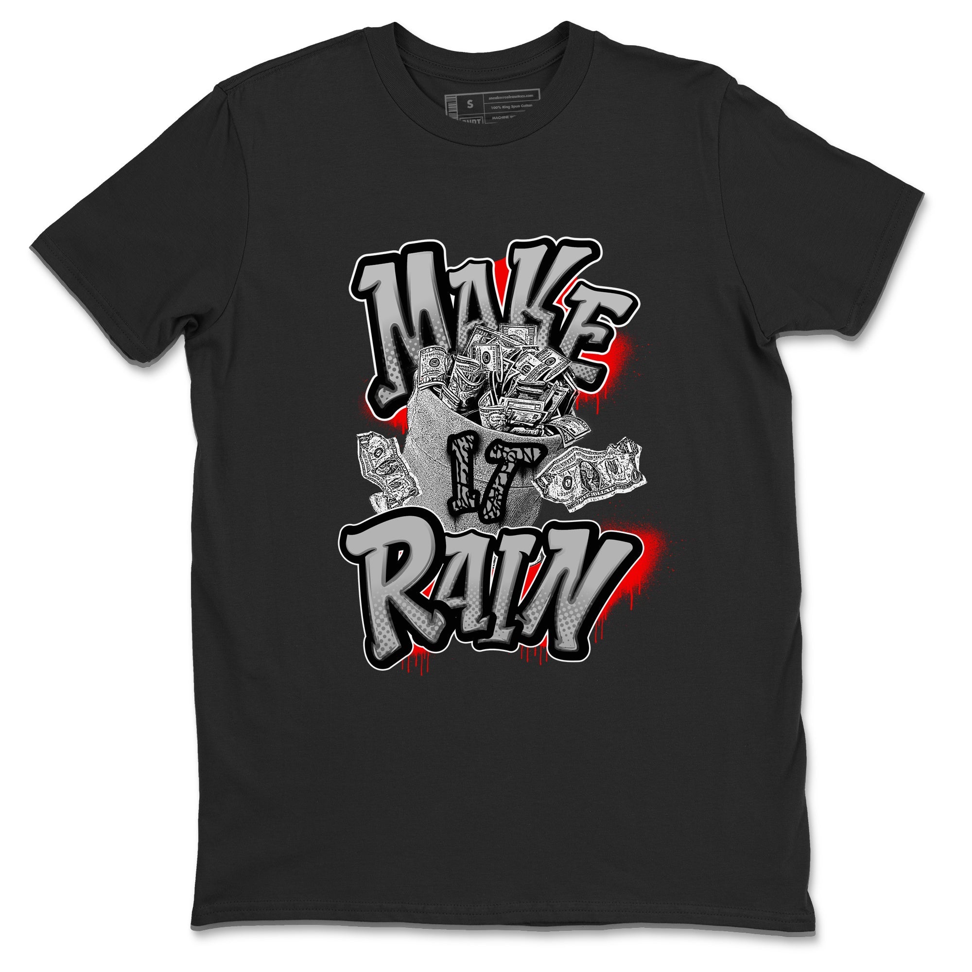 3s Black Cement shirts to match jordans Make It Rain Money sneaker match tees Air Jordan 3 Black Cement match shoes to clothes Drip Gear Zone unisex cotton Black 2 shirts