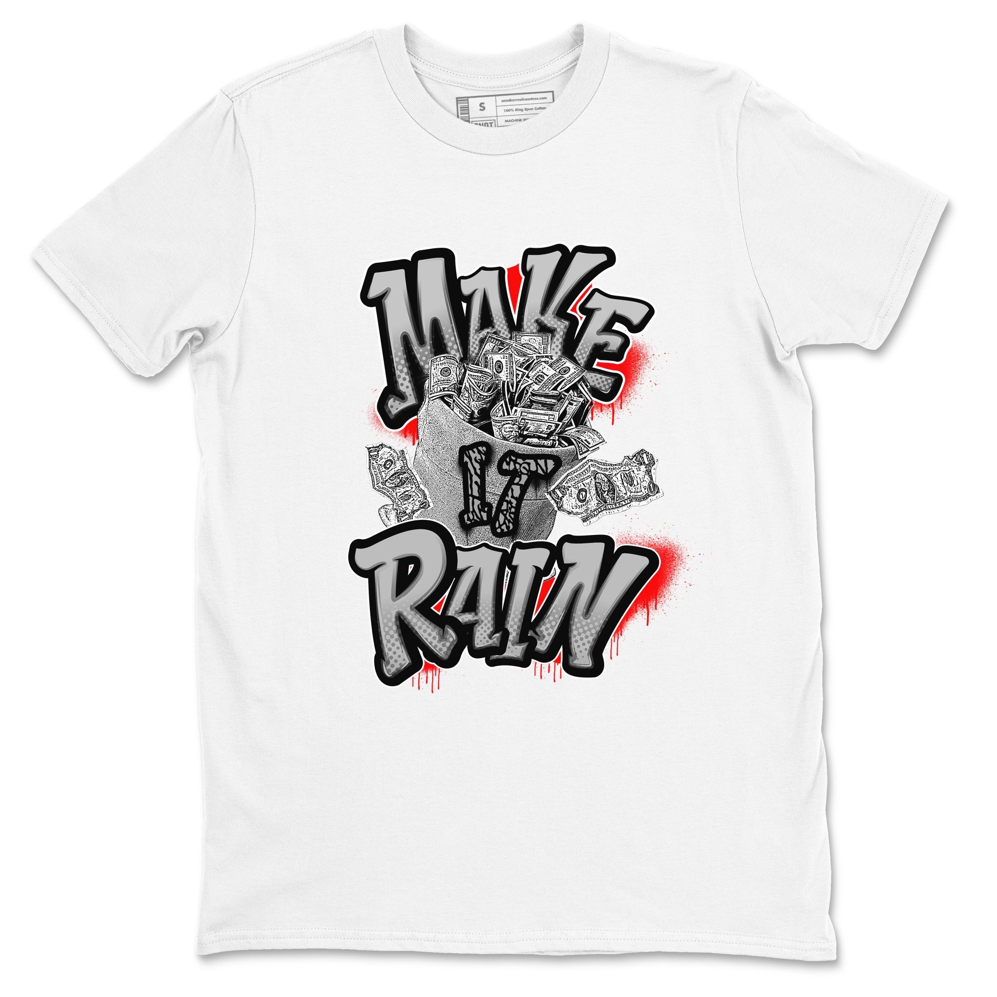 3s Black Cement shirts to match jordans Make It Rain Money sneaker match tees Air Jordan 3 Black Cement match shoes to clothes Drip Gear Zone unisex cotton White 2 shirts
