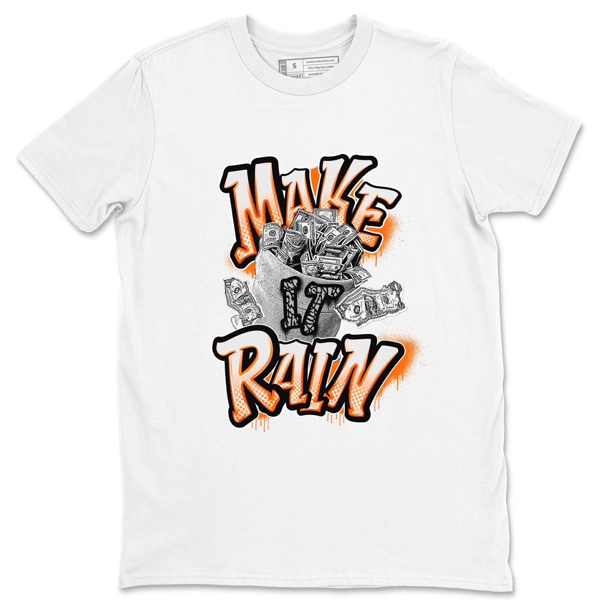 3s Georgia Peach shirt to match jordans Make It Rain Money sneaker tees Air Jordan 3 Georgia Peach Drip Gear Zone unisex cotton White 2 crew neck shirt